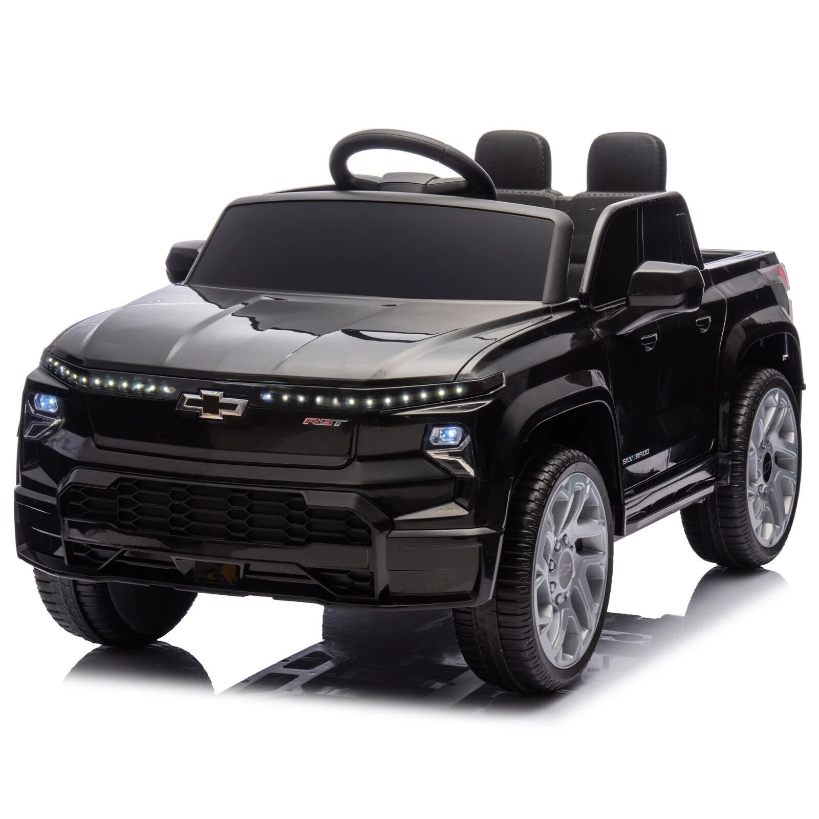 24V Licensed Chevrolet Silverado Electric Ride-On Truck Toy with Remote for Kids - Image 12