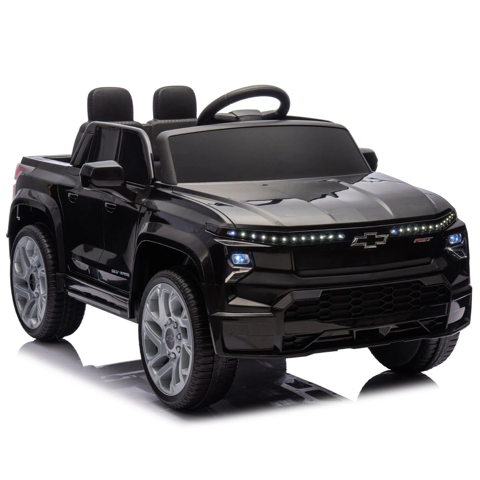 24V Licensed Chevrolet Silverado Electric Ride-On Truck Toy with Remote for Kids - Image 4