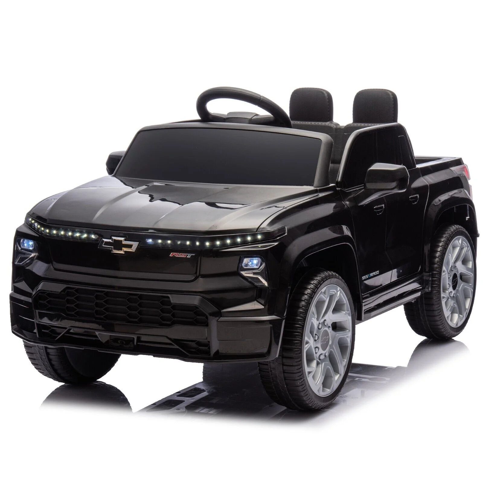 24V Licensed Chevrolet Silverado Electric Ride-On Truck Toy with Remote for Kids - Image 8