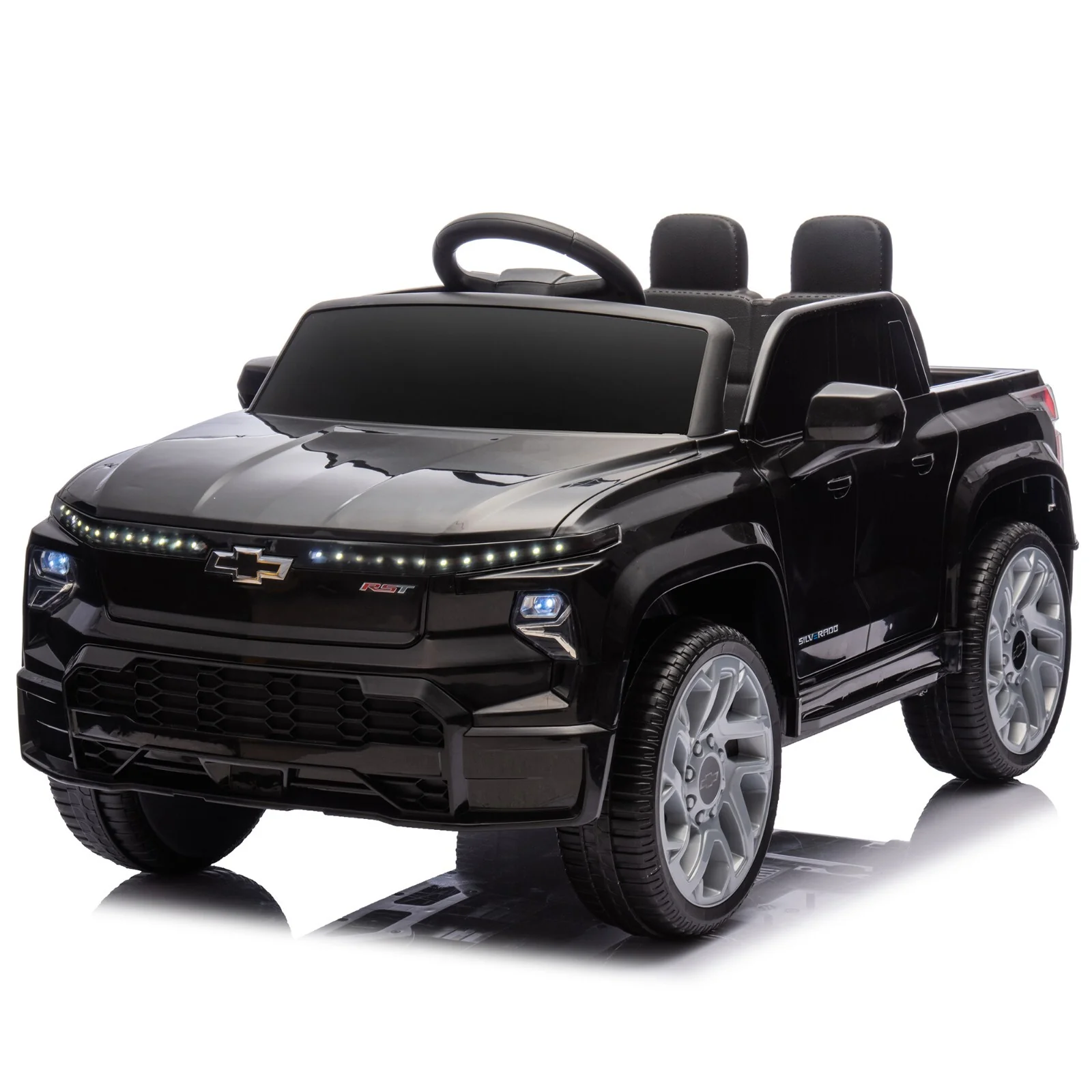 24V Kids Licensed Chevrolet Silverado Ride-On Truck Toy with Remote Control - Image 10