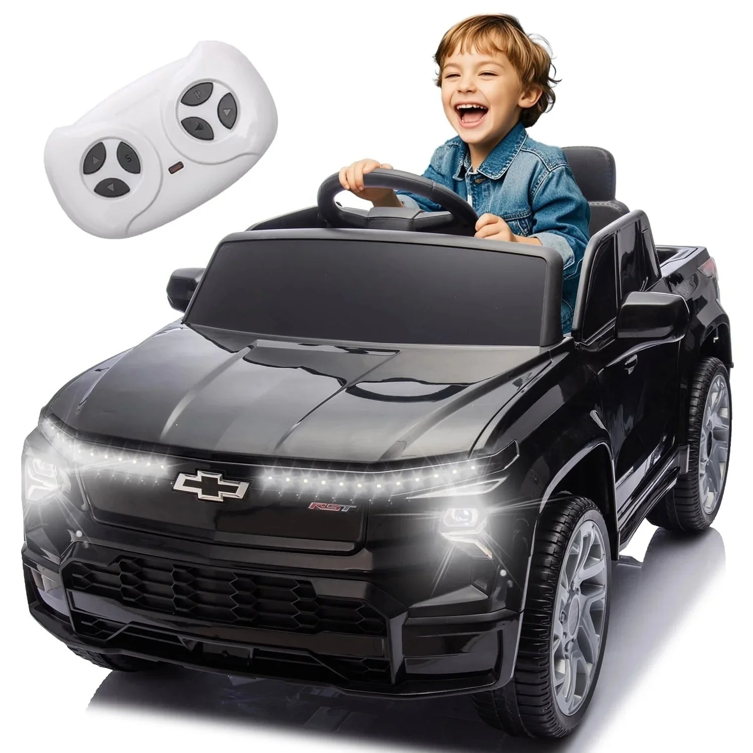 24V Kids Licensed Chevrolet Silverado Ride-On Truck Toy with Remote Control - Image 22