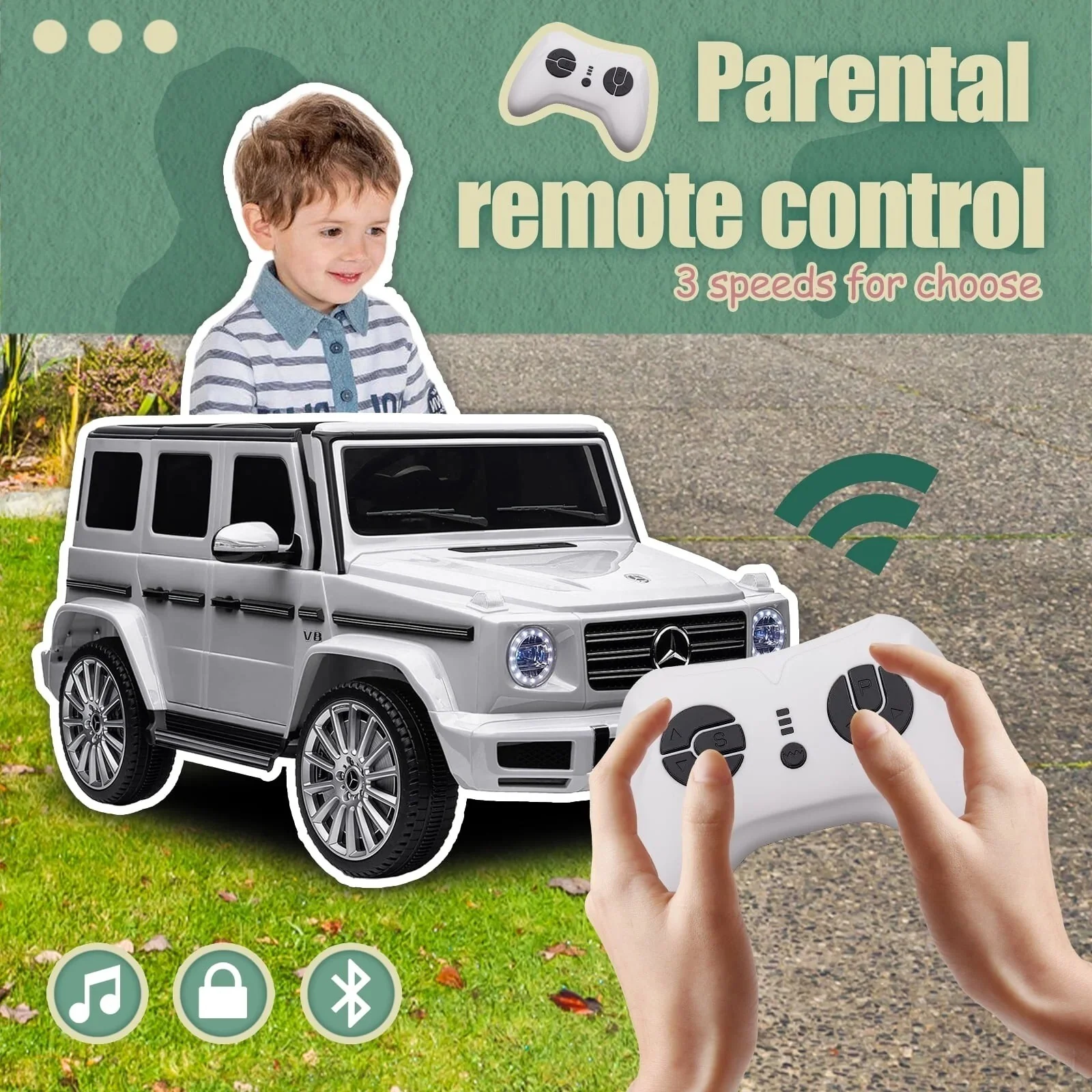 24V Kids Electric Ride-On Car Licensed Mercedes-Benz G500 with Remote Control - Image 18
