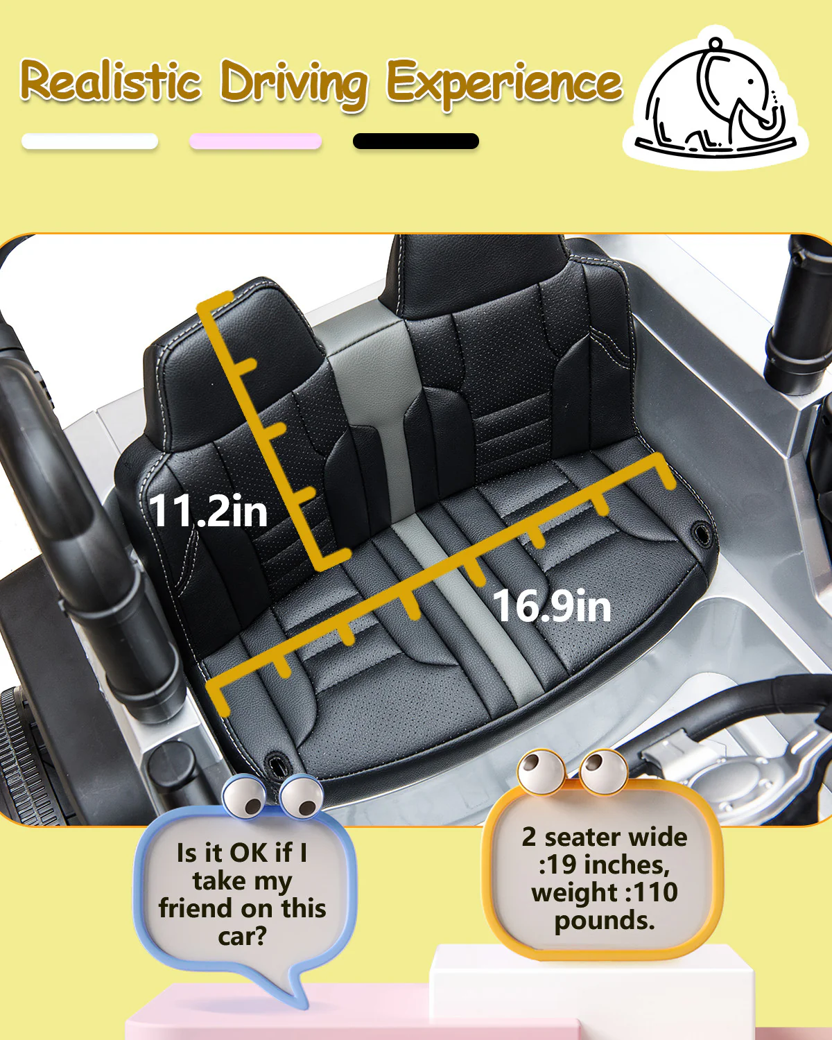 24V Battery-Powered Kids Ride-On Truck with Powerful Engine, 4WD, 2-Seater, and Safety Braking System - Image 3