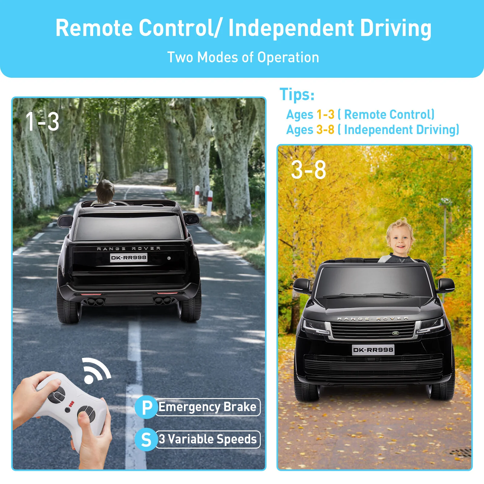 24V Licensed Land Rover 2-Seater Kids Ride-On SUV with Remote Control - Image 9