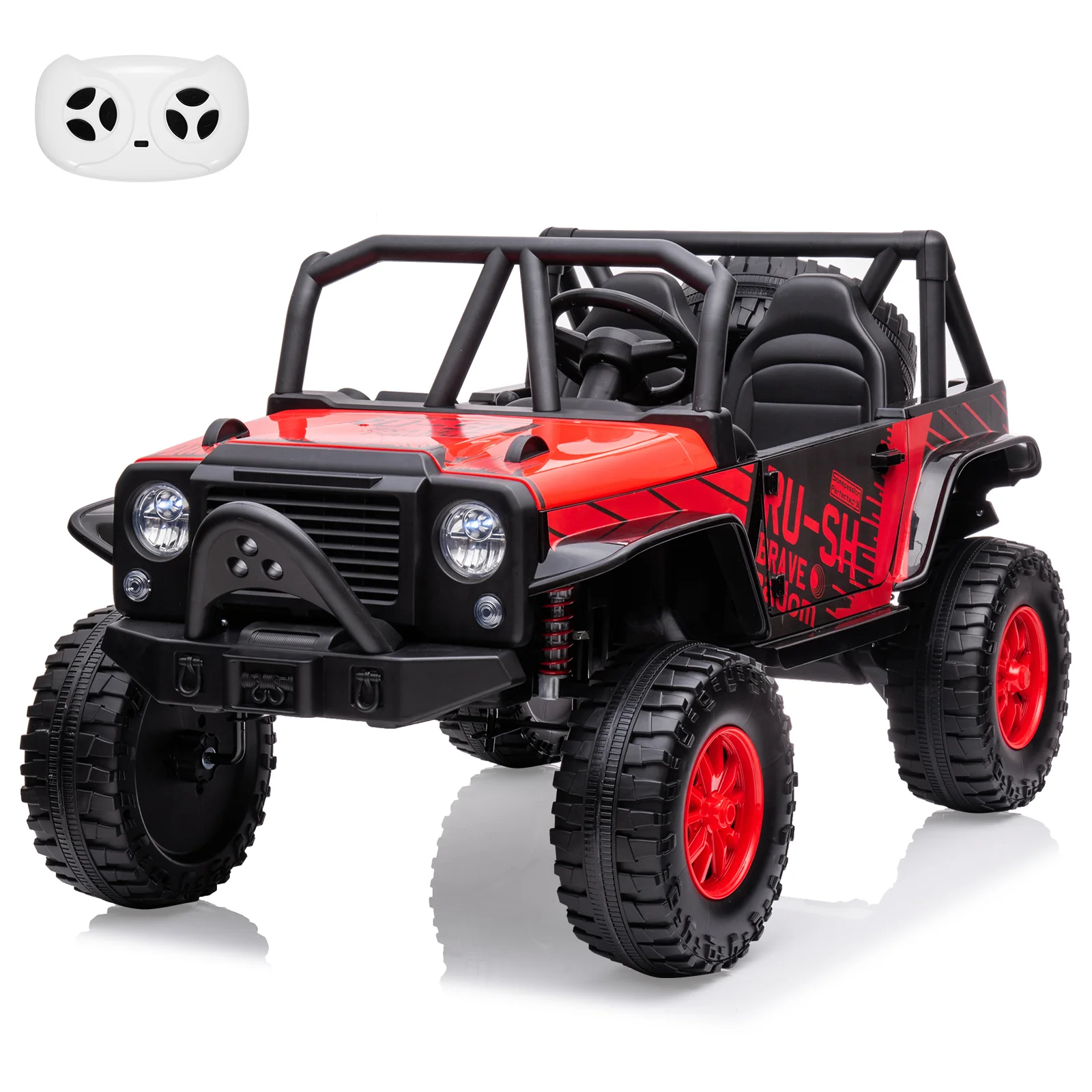 24V Kids 2-Seater Electric Ride-On Truck with Remote Control - Image 11