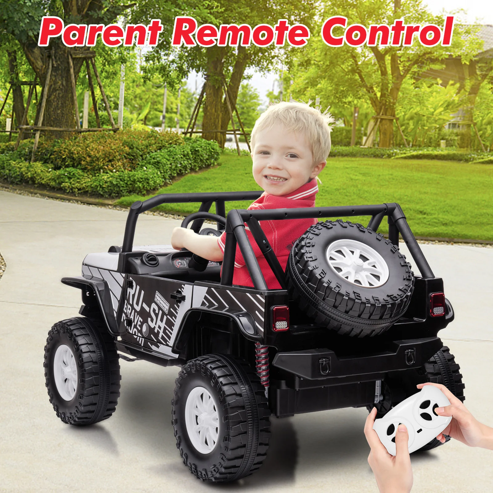 24V Kids 2-Seater Electric Ride-On Truck with Remote Control - Image 6