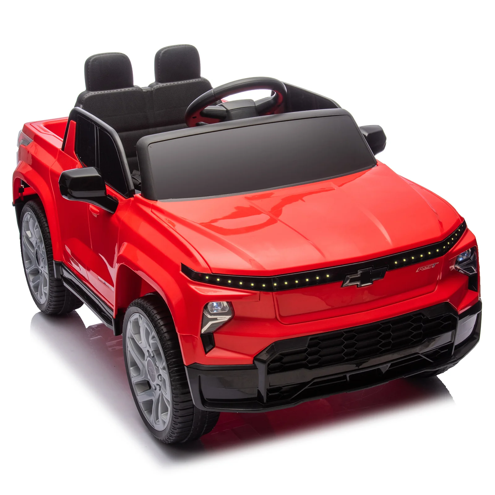 24V Kids Ride-On Car with Parental Remote Control Licensed Chevrolet Silverado Four-Wheel Drive - Image 11