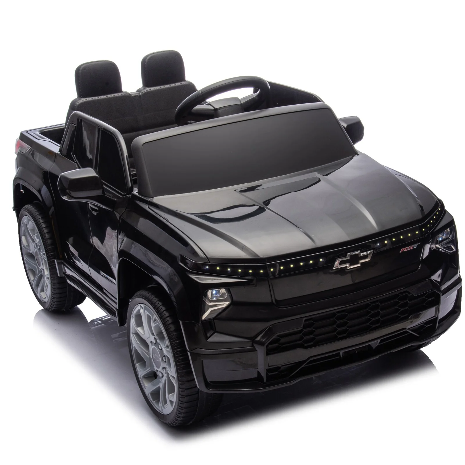 24V Kids Ride-On Truck with Remote Control Licensed Chevrolet Silverado - Image 3