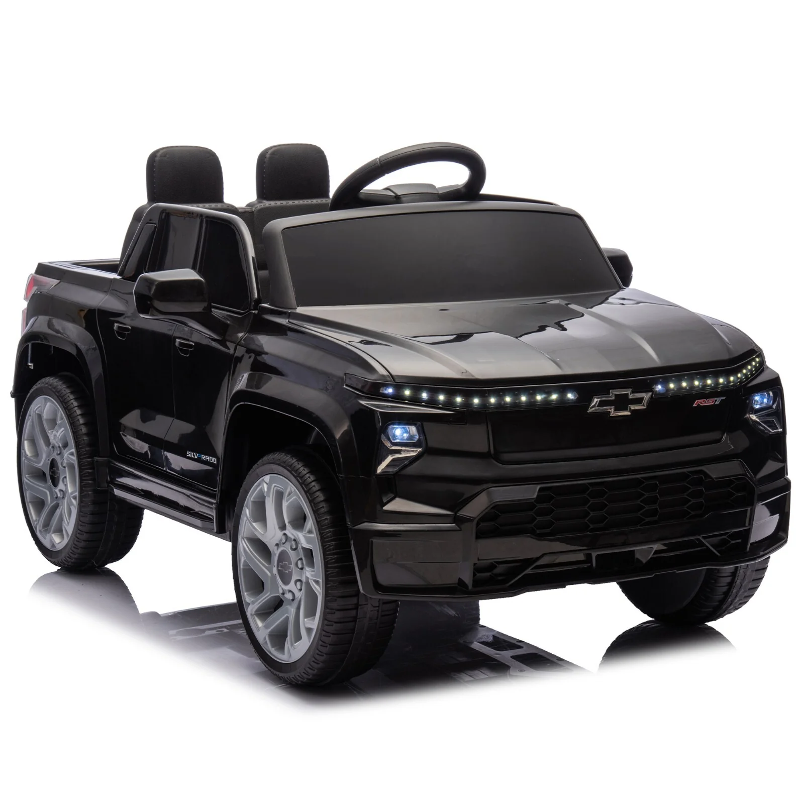 24V Kids Ride-On Truck with Remote Control Licensed Chevrolet Silverado - Image 4