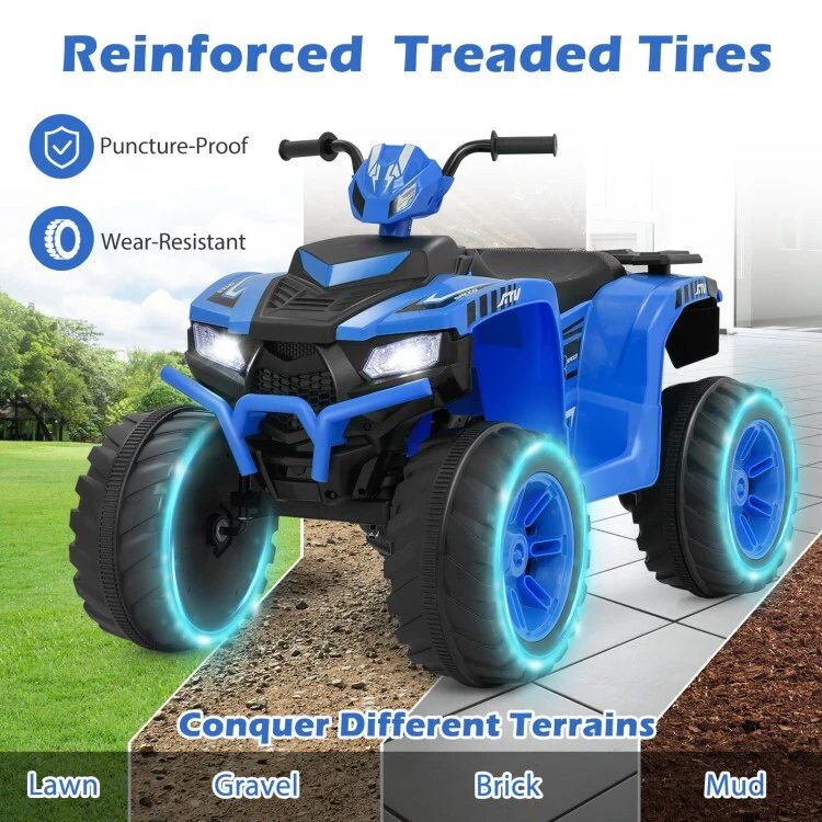 24V Electric Kids Ride-On ATV with 2-Speed Wireless Control for Ages 3-8 - Image 4