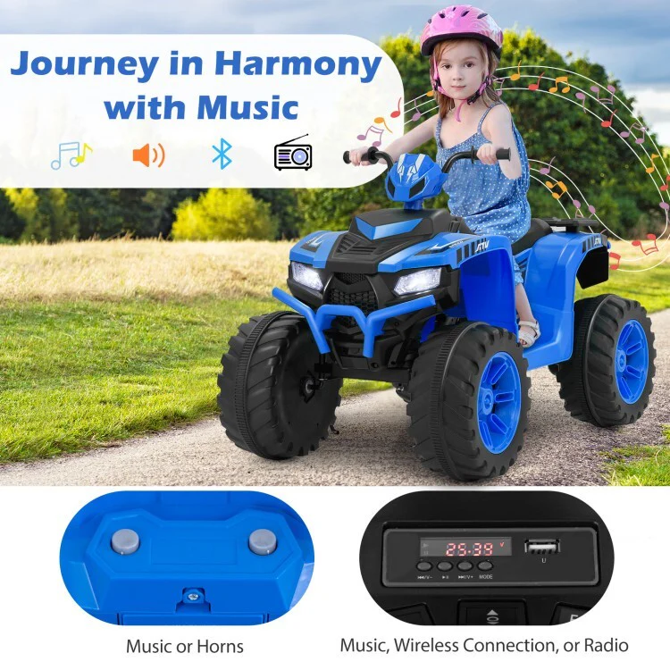 24V Electric Kids Ride-On ATV with 2-Speed Wireless Control for Ages 3-8 - Image 7