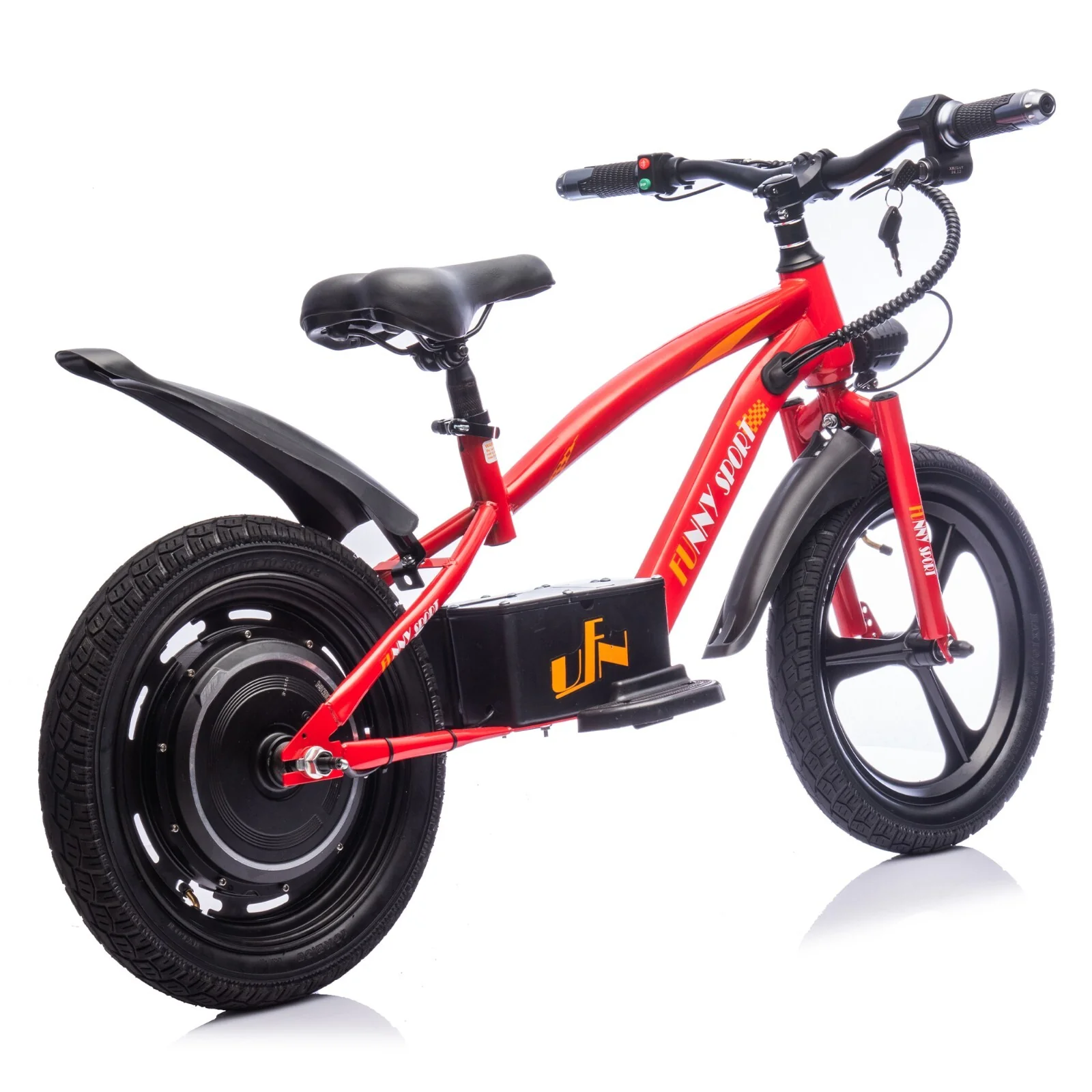 24V Kids Electric Ride-On Dirt Bike with 300W High-Power Motor, Red - Image 9