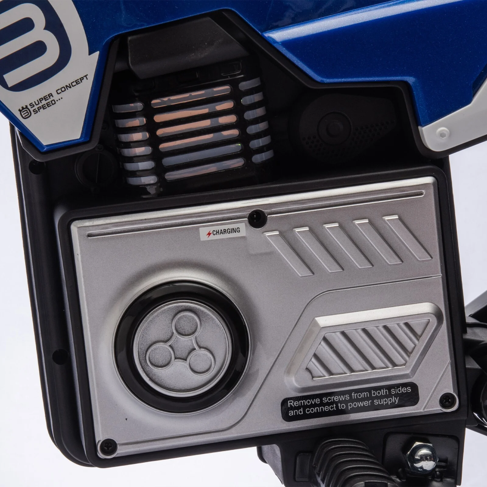 24V Kids Electric Blue Motocross Ride-On Motorcycle with Adjustable Speeds 3.1-9.3 MPH - Image 17