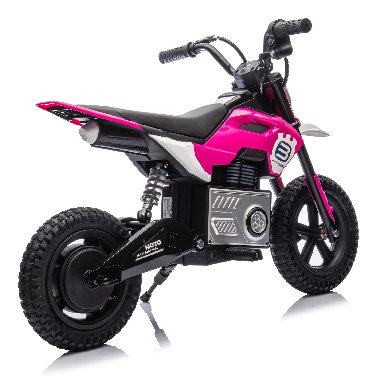 24V Pink Kids Electric Motocross Ride-On Motorcycle with Adjustable Speeds 3 to 9 MPH - Image 7