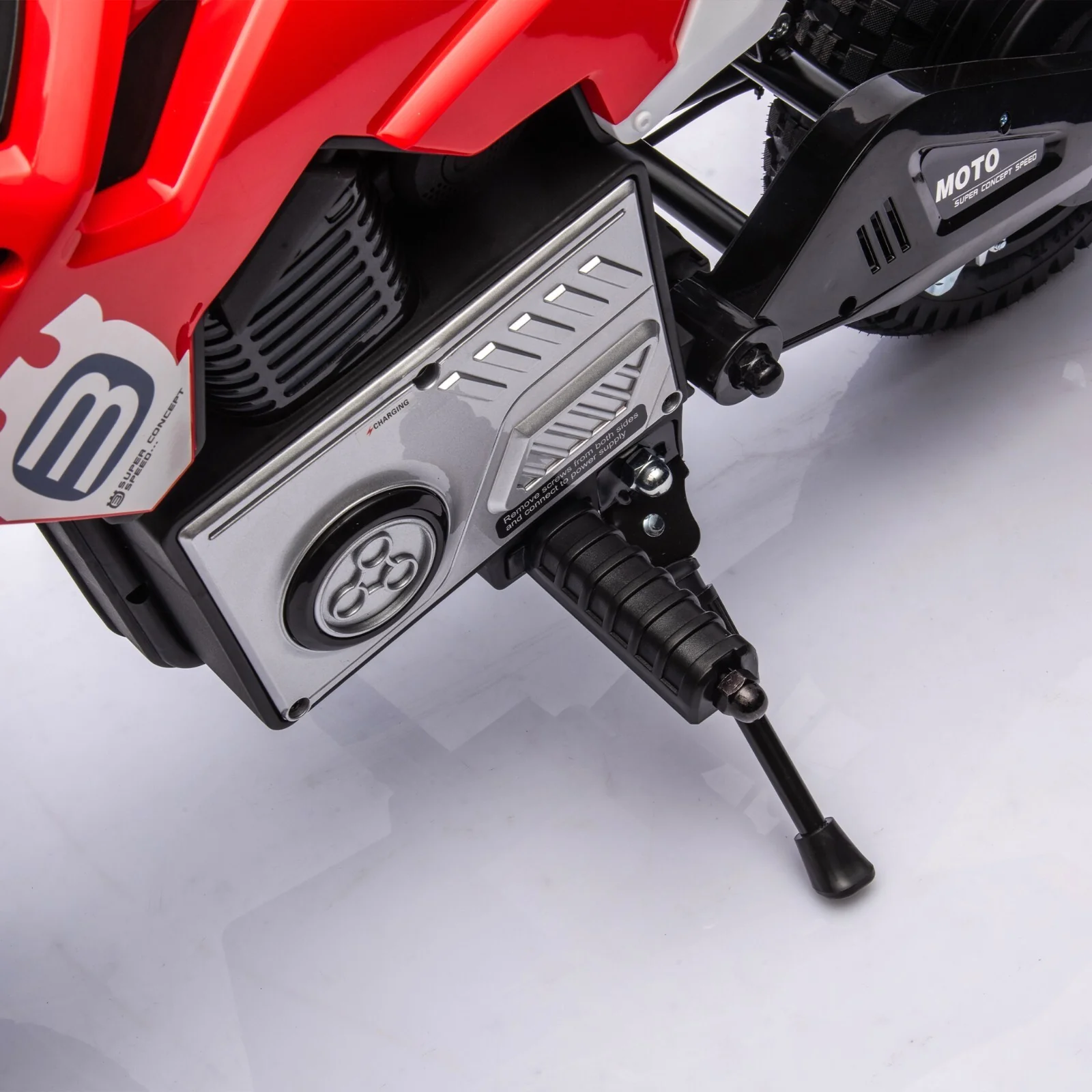 24V Kids Ride-On Electric Motocross Motorcycle Toy Red with Adjustable Speeds 3.1-9.3 MPH - Image 19