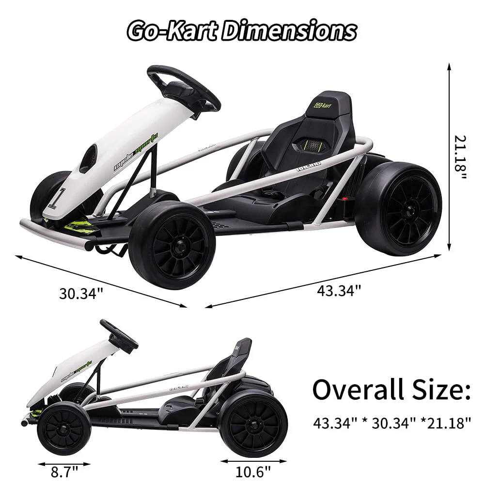 24V Electric Kids Ride-On Go-Kart with 9Ah Battery and Dual 250W Motors - Image 13