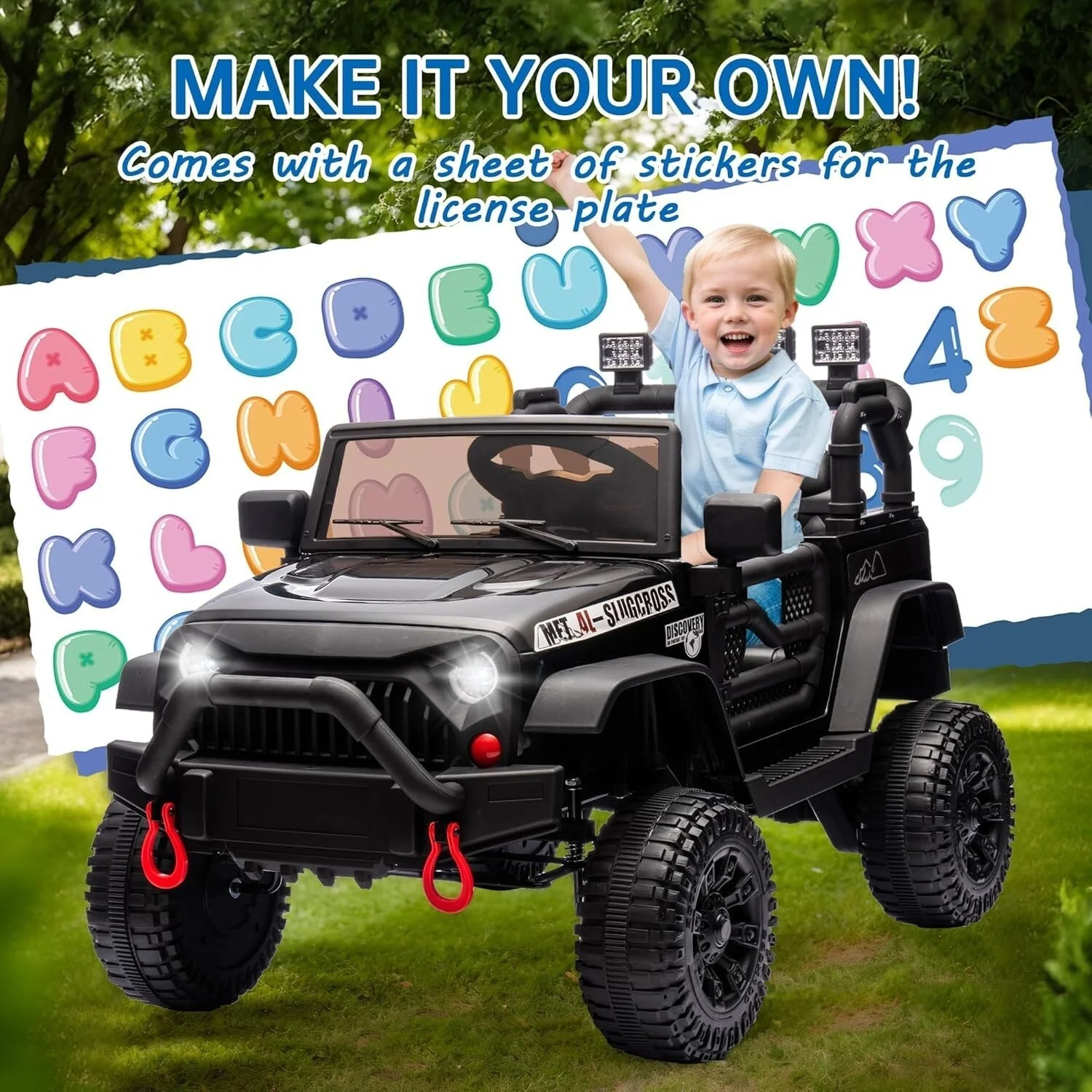 24V Kids Electric Ride-On Jeep with 400W Motor, Four-Wheel Suspension, Remote Control, and MP3 Player - Image 11