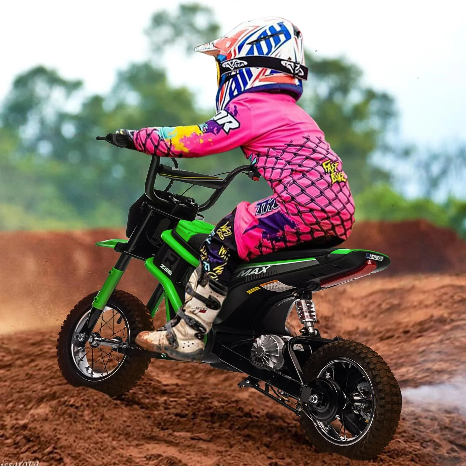 24V Kids Ride-On Electric Motocross Motorcycle Battery Powered Bike - Image 5