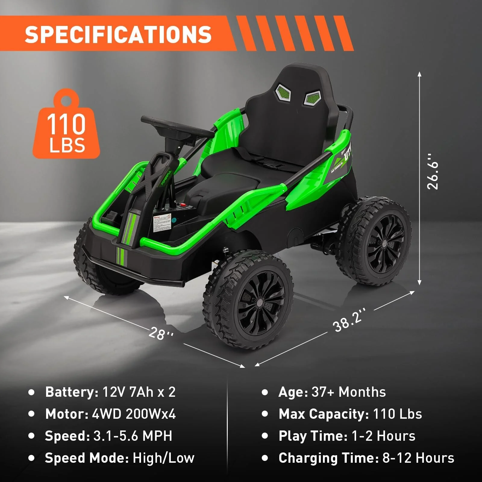 24V Electric Kids Ride-On UTV Car with Battery Power, Remote Control, and Music Features - Image 29