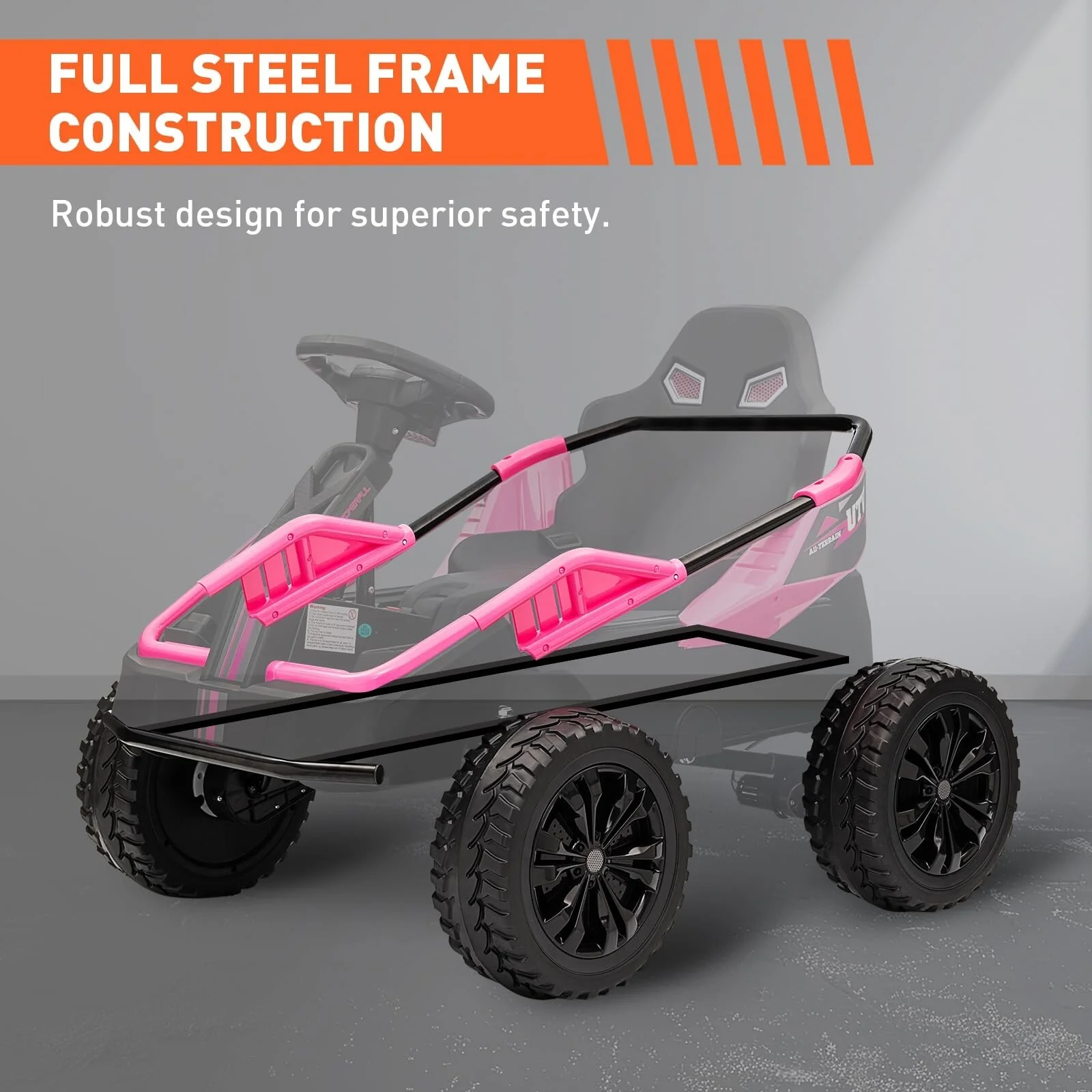24V Electric Kids Ride-On UTV Car with Battery Power, Remote Control, and Music Features - Image 3