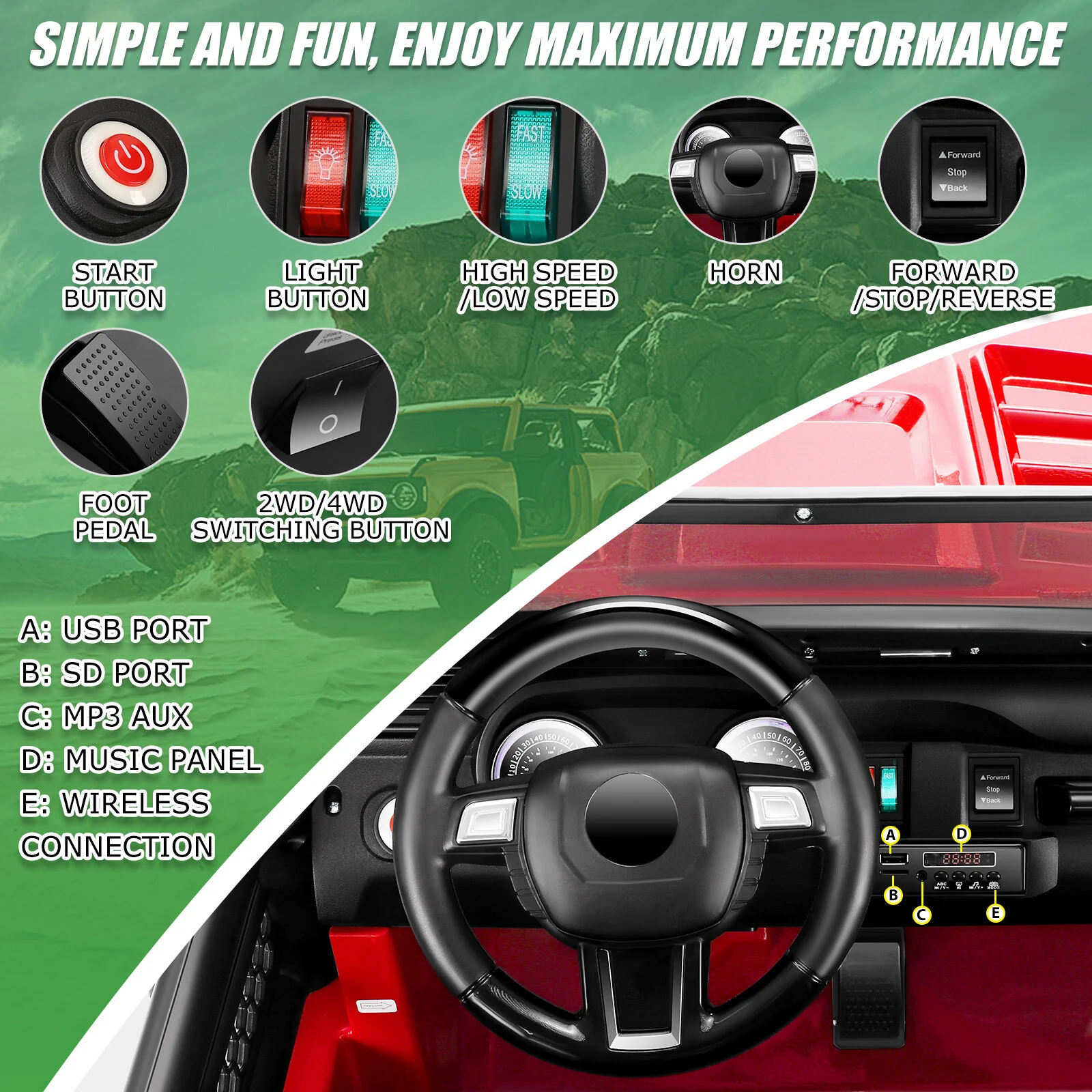 24V Battery-Powered Electric Ride-On Car for Kids with Remote Control - Image 12
