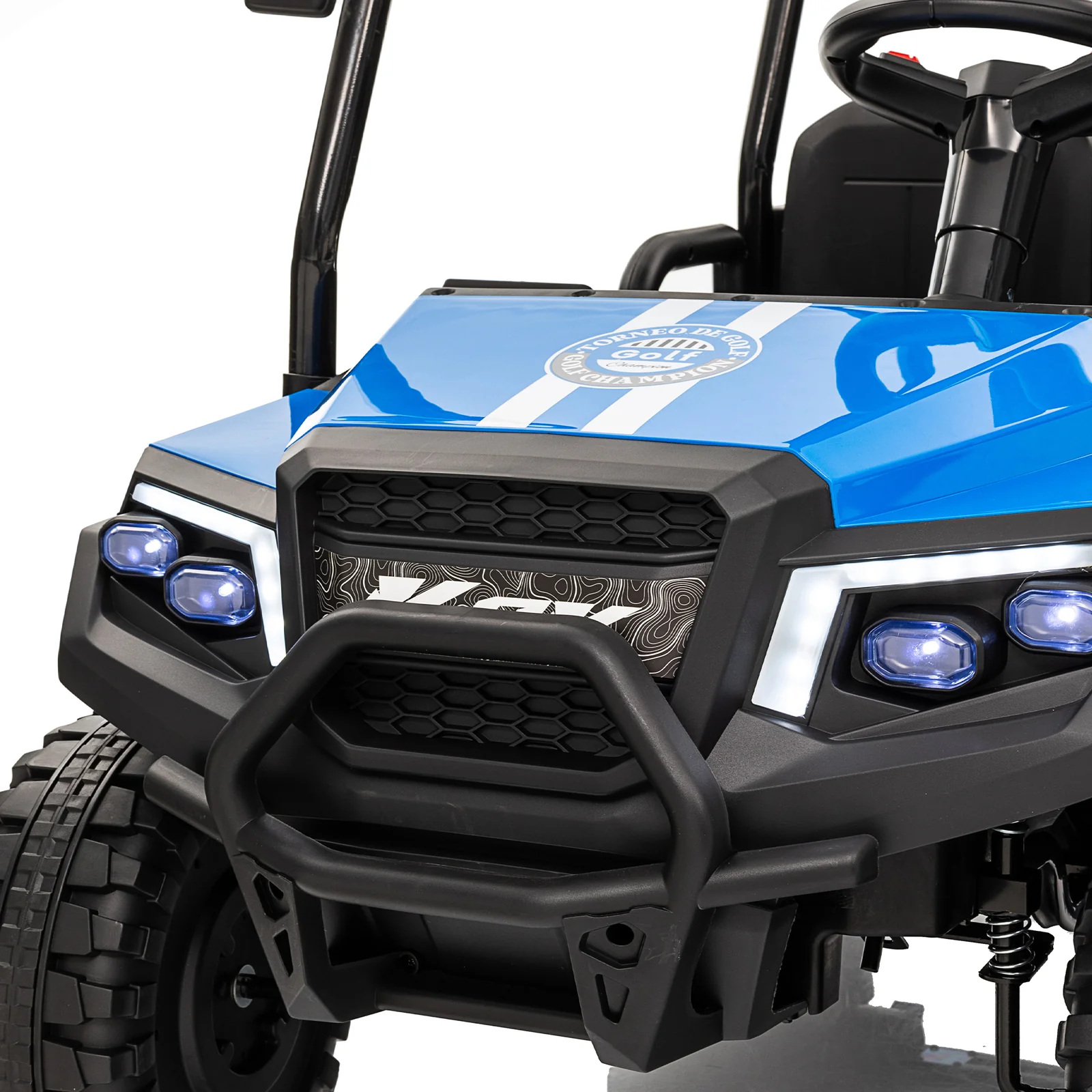 24V Kids 4WD Ride-On Truck 2-Seater Golf Cart with Sun Shade, Storage Trunk, and Remote Control - Image 29