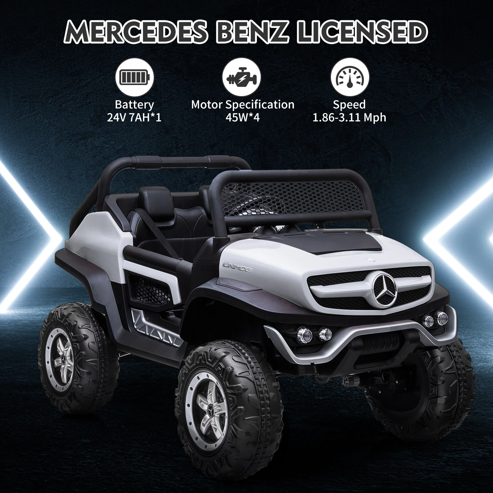 24V Kids 2-Seater Electric Ride-On Truck Car Toy with Remote Control - Image 10