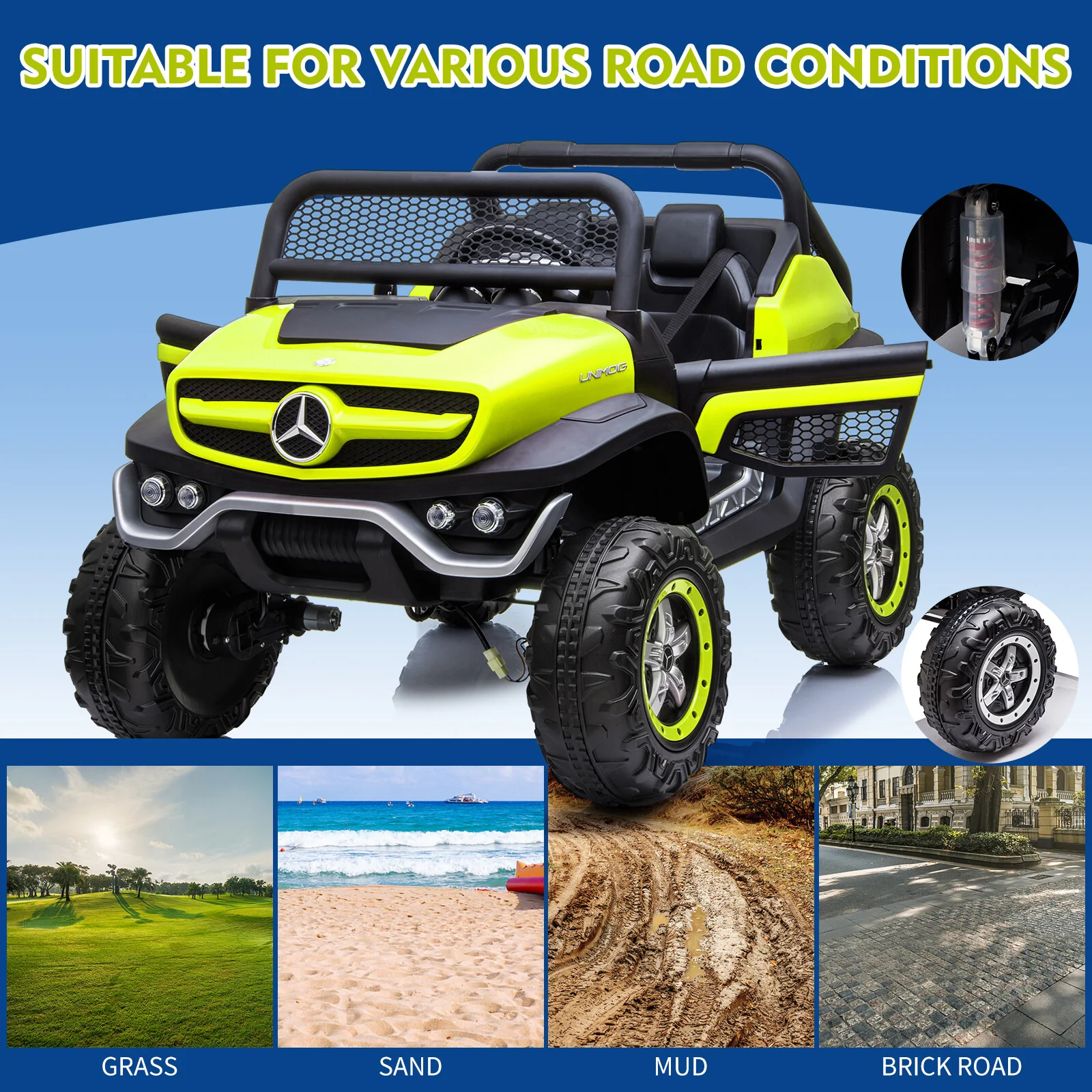 24V Kids 2-Seater Electric Ride-On Truck Car Toy with Remote Control - Image 23