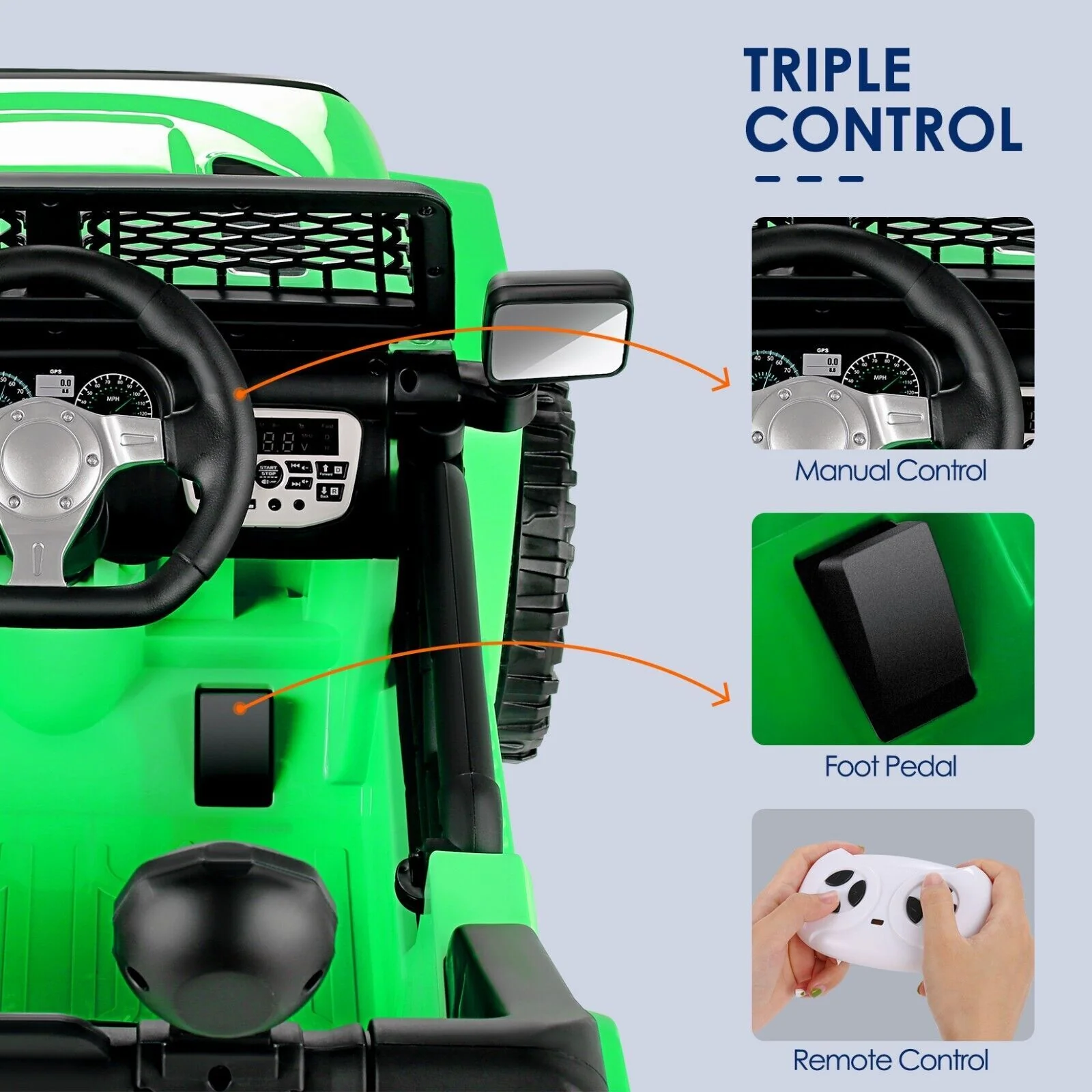 24V Electric Kids Ride-On Jeep Truck Car with 400W Motor, 2 Seats, LED Lights, and Music - Image 45