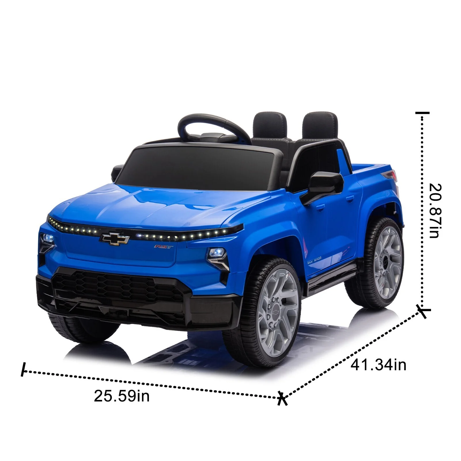 24V Electric Kids Ride-On Chevrolet Silverado Truck with Remote Control Toy Car - Image 5