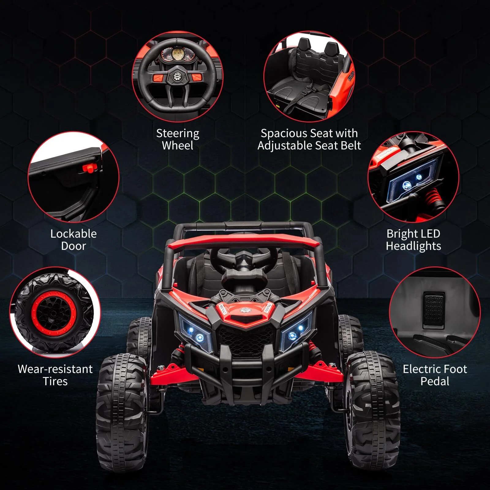 24V Battery-Powered Kids Ride-On UTV Car with Remote Control Electric Vehicle - Image 9