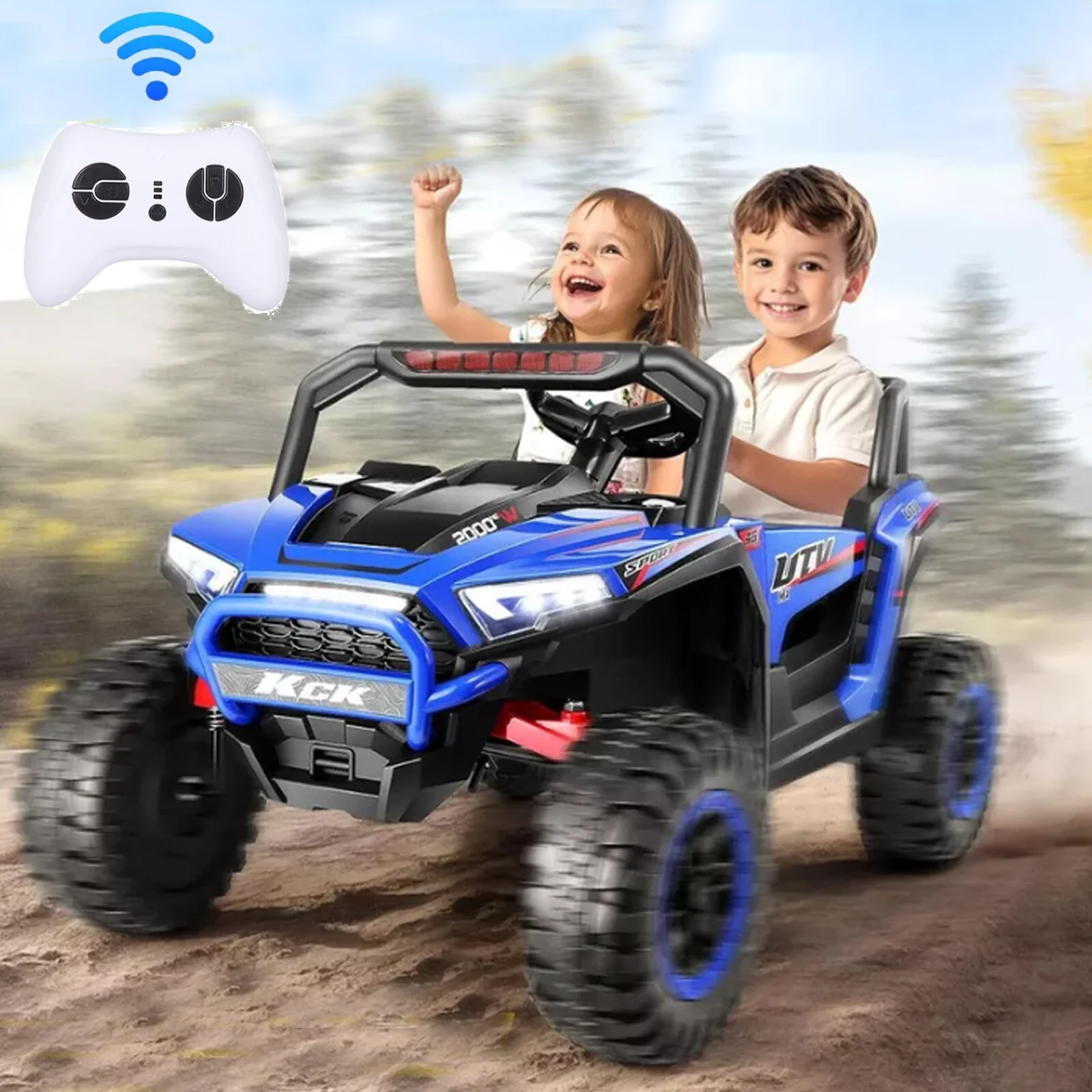 24V Kids Electric Ride-On UTV Car 4-Wheeler Off-Road Toy with Remote Control - Image 2
