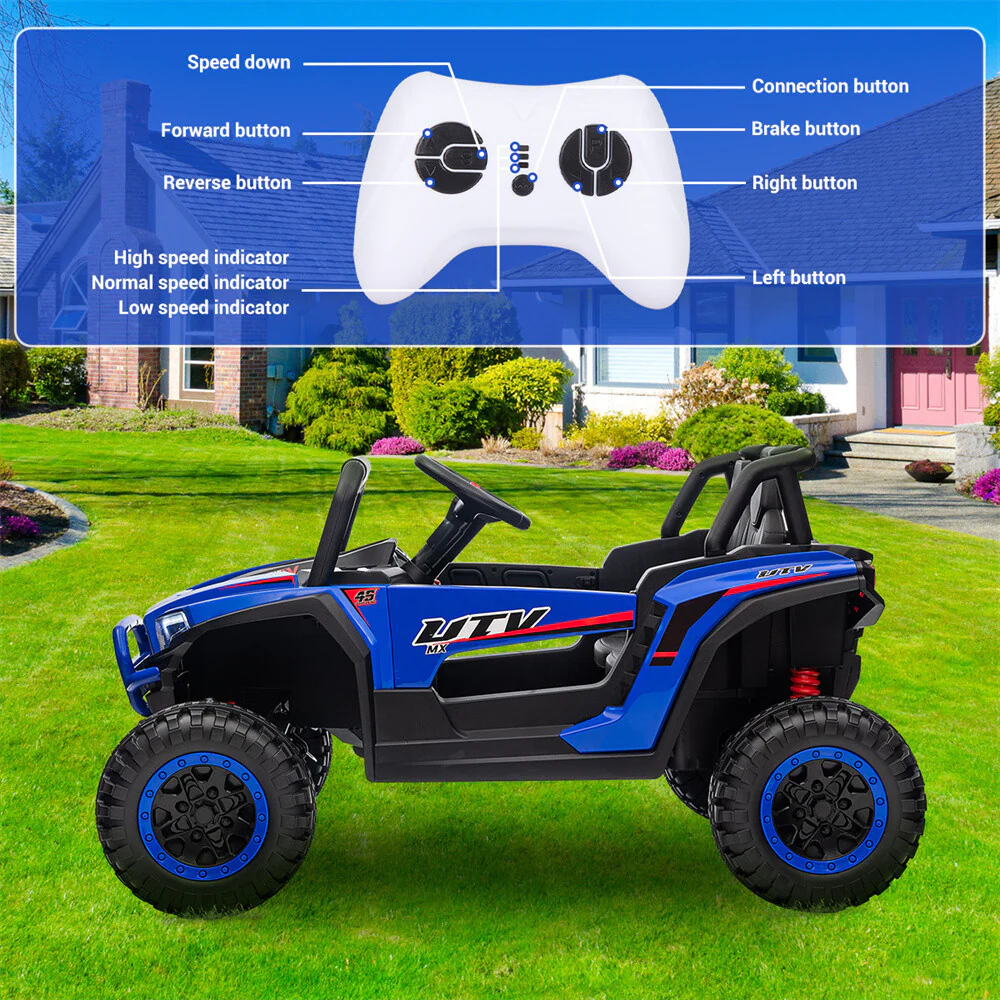 24V Kids Electric Ride-On UTV Car 4-Wheeler Off-Road Toy with Remote Control - Image 5
