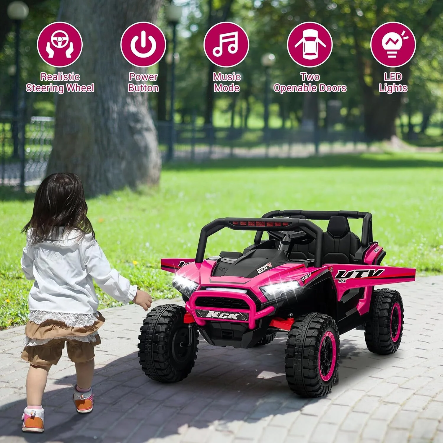 24V Kids Electric Ride-On UTV Car 4-Wheeler Off-Road with Remote Control - Image 3
