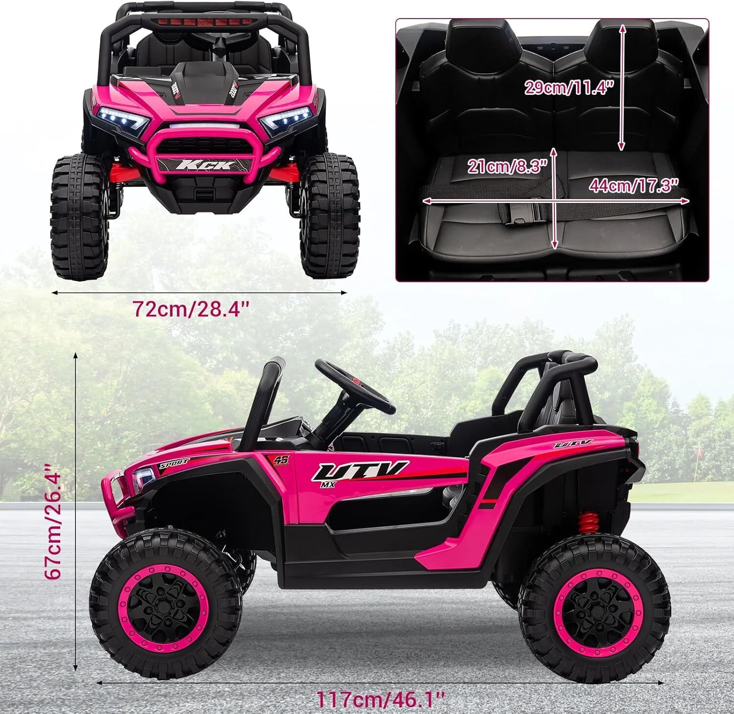 24V Kids Electric Ride-On UTV Car 4-Wheeler Off-Road with Remote Control - Image 8