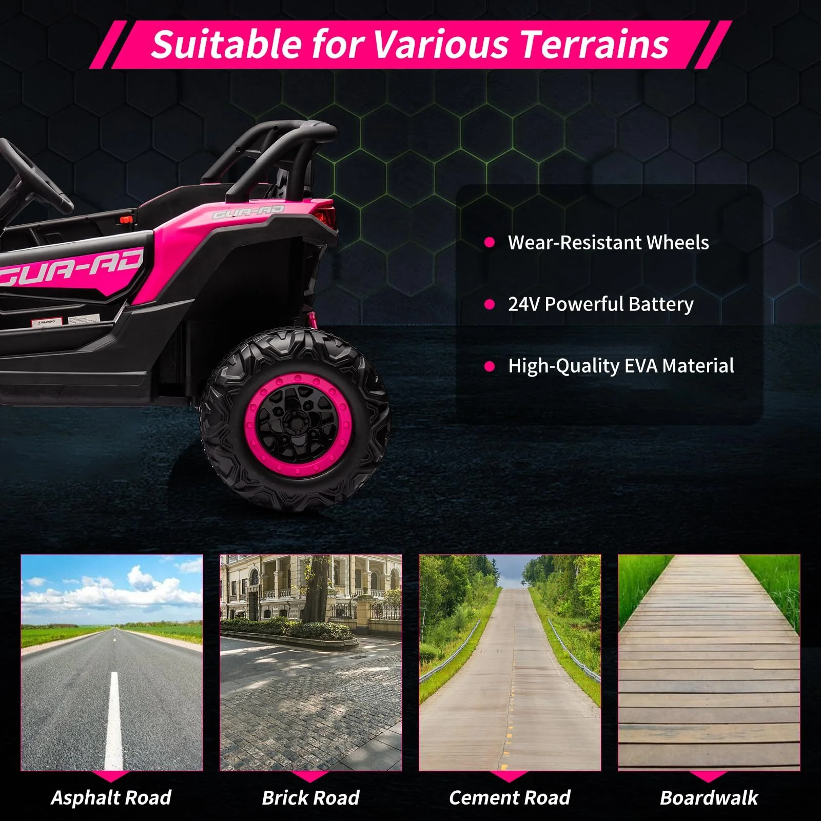 24V Electric Kids Ride-On UTV Car 4-Wheeler Off-Road with Remote Control - Image 18