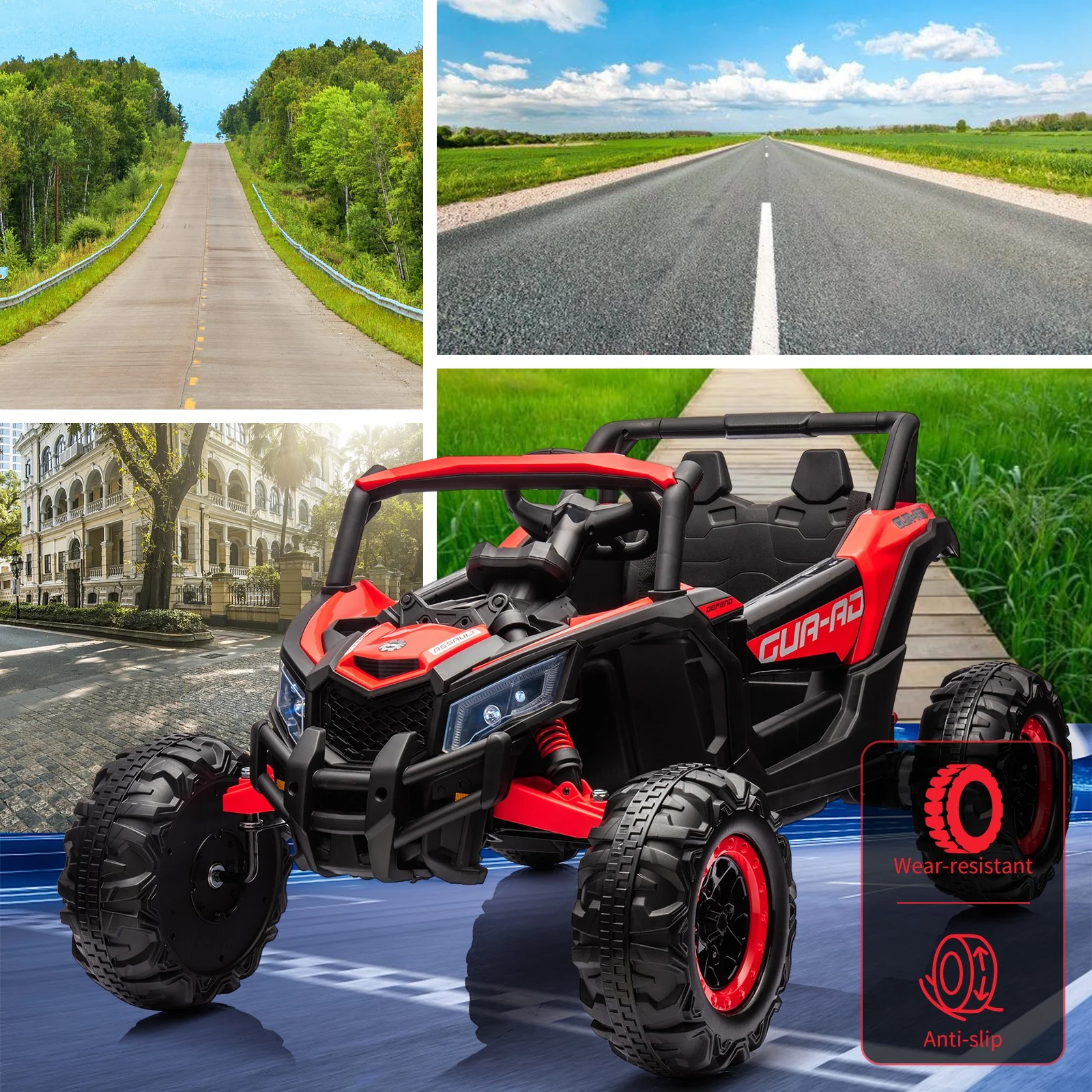 24V Electric Kids Ride-On UTV Car 4-Wheeler Off-Road Toy with Remote Control - Image 3