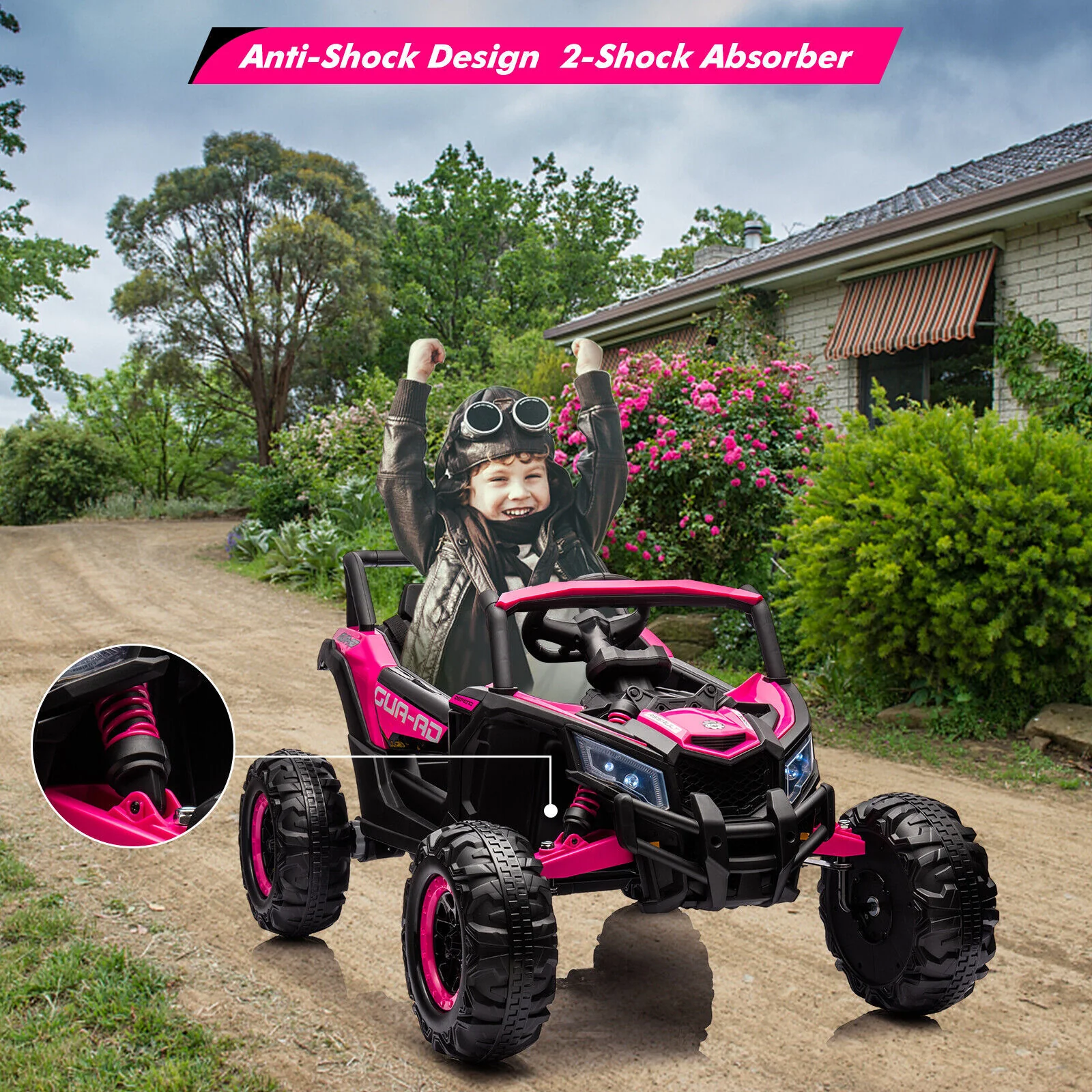 24V Electric Kids Ride-On UTV Car 4-Wheeler Off-Road Toy with Remote Control - Image 4