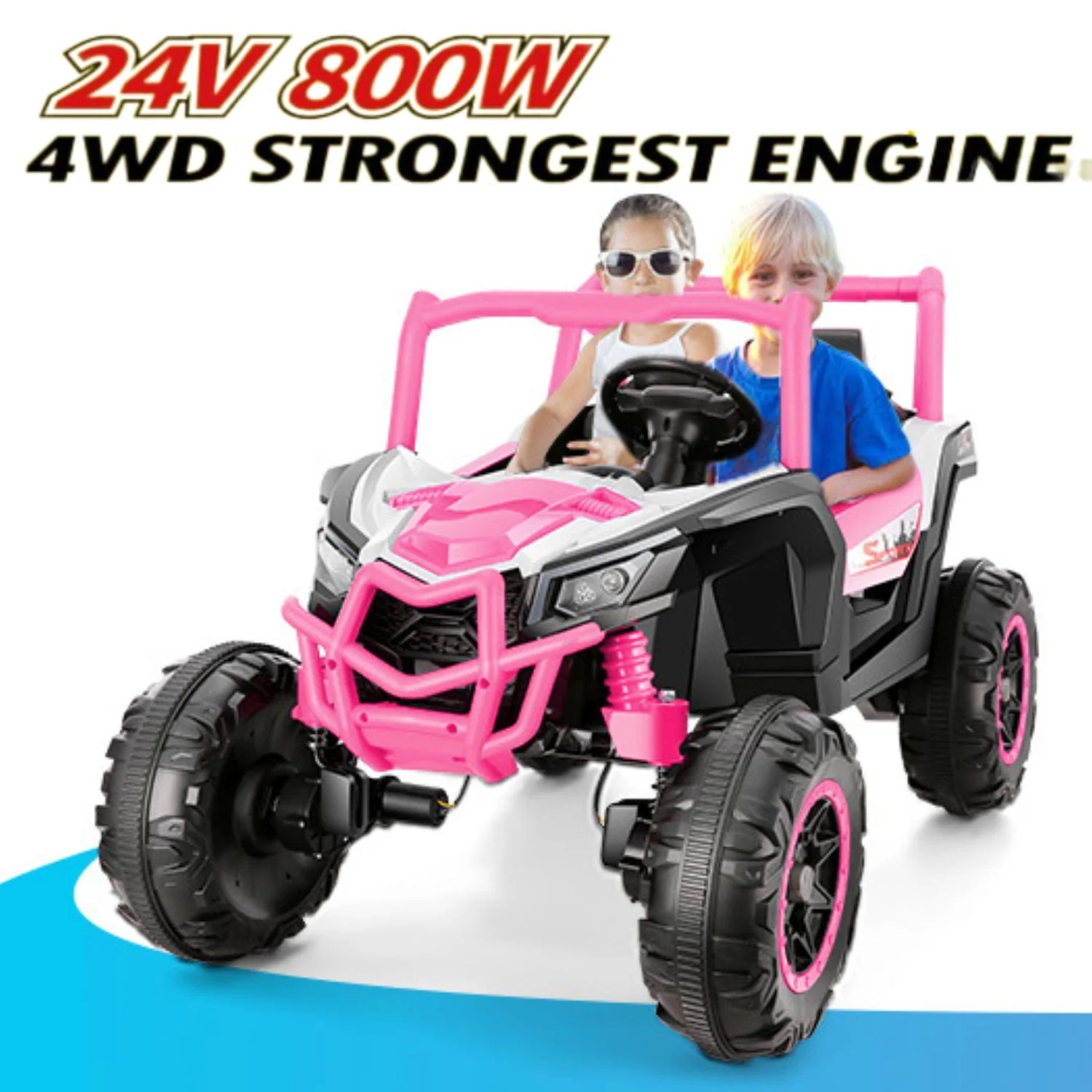 24V Kids Electric Ride-On UTV Car 4-Wheeler Off-Road Vehicle with Remote Control - Image 3