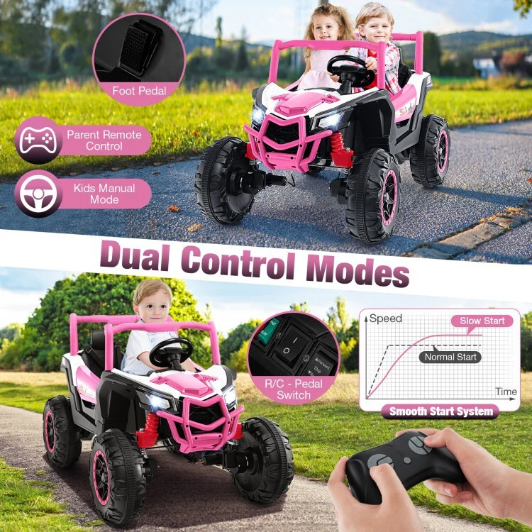 24V Kids 2-Seater Ride-On UTV Toy with 2.4G Remote Control for Ages 3 and Up - Image 11