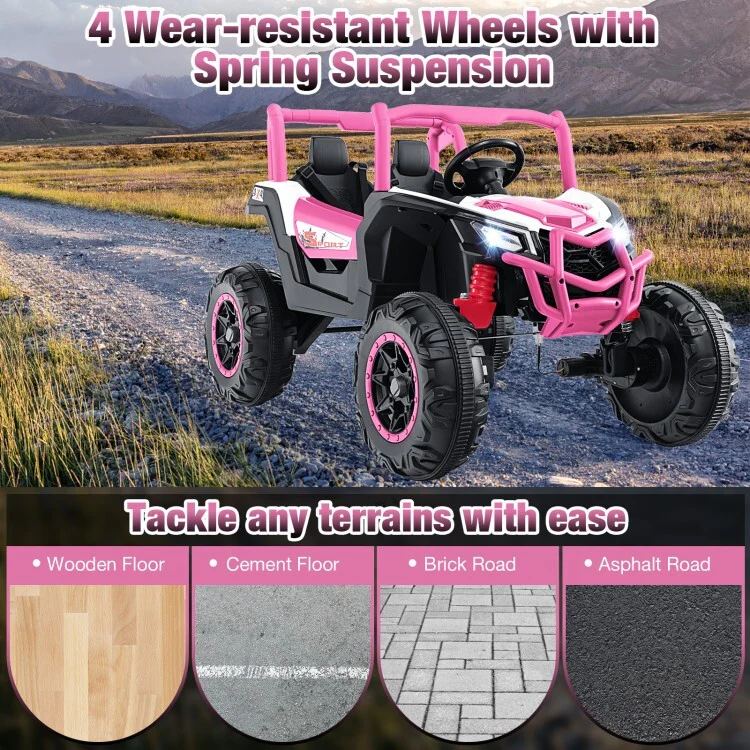 24V Kids 2-Seater Ride-On UTV Toy with 2.4G Remote Control for Ages 3 and Up - Image 9