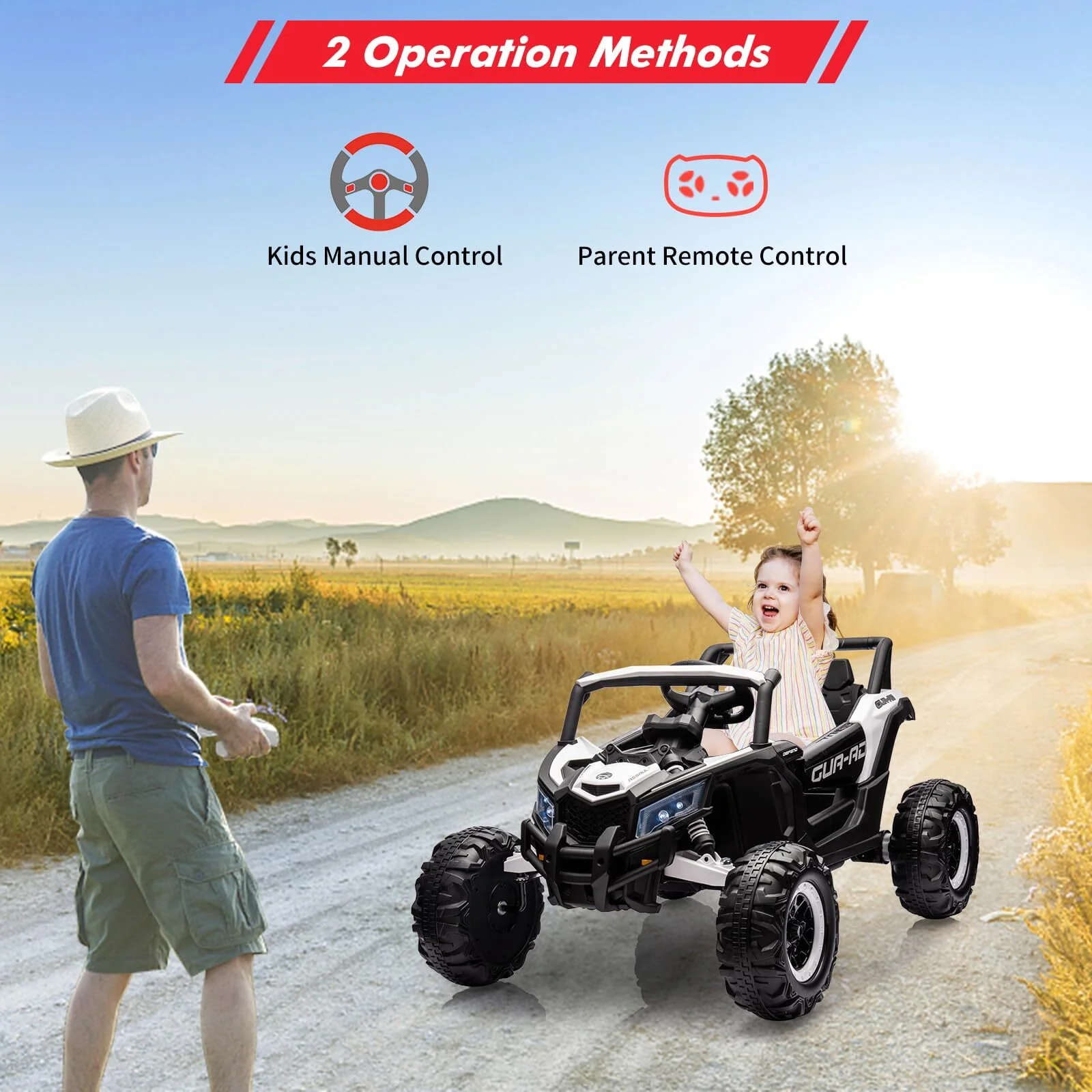 24V Battery-Powered Kids UTV Ride-On Car with Remote Control 4-Wheeler Off-Road Toy - Image 7