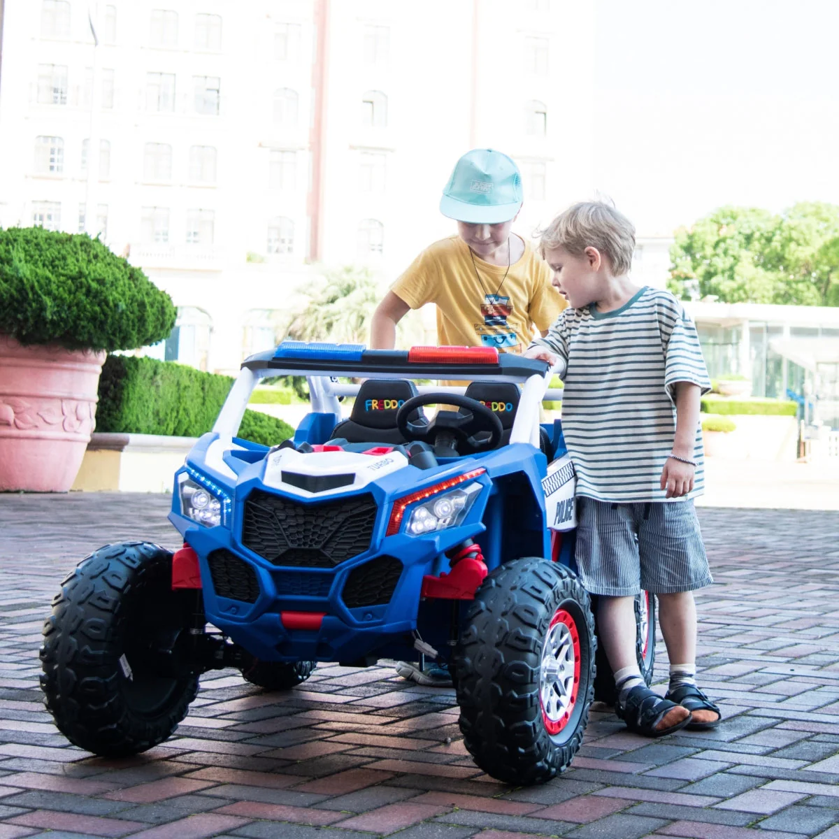 24V Magic Cars Storm Police UTV 2-Seater for Kids with Lights & Sirens for Action-Packed Adventures - Image 2