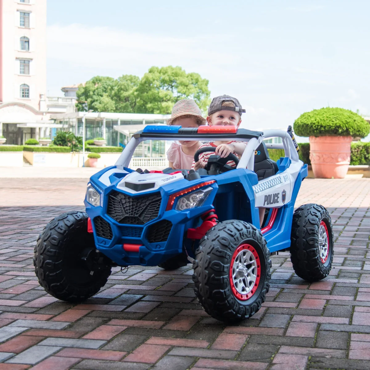 24V Magic Cars Storm Police UTV 2-Seater for Kids with Lights & Sirens for Action-Packed Adventures - Image 4