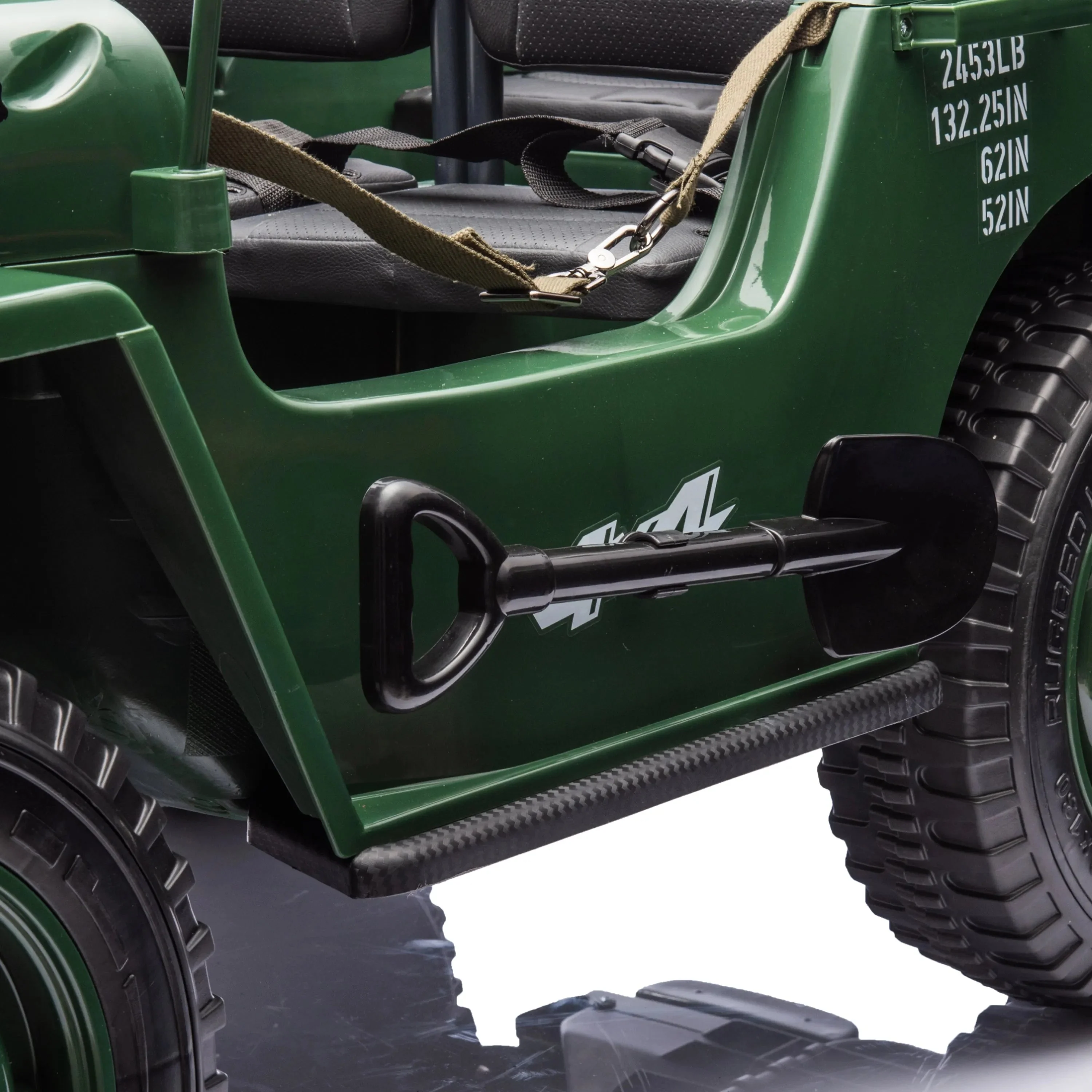 24V Magic Cars Military Willy Jeep 3 Seater Electric Ride on - Image 14