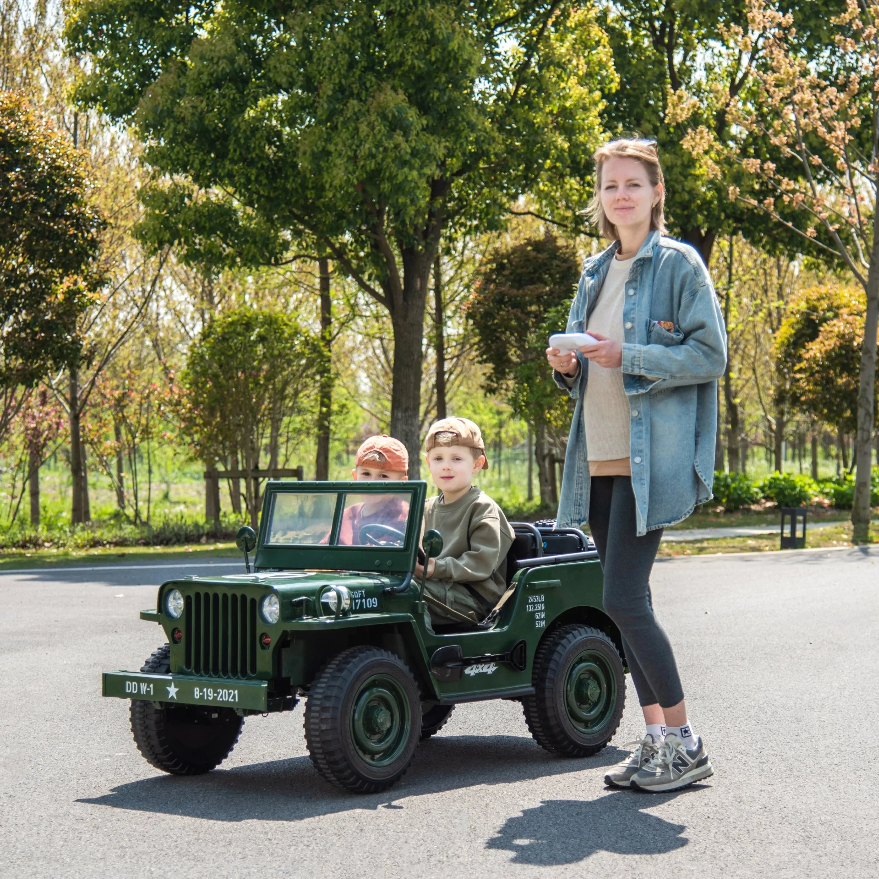24V Magic Cars Military Willy Jeep 3 Seater Electric Ride on - Image 8