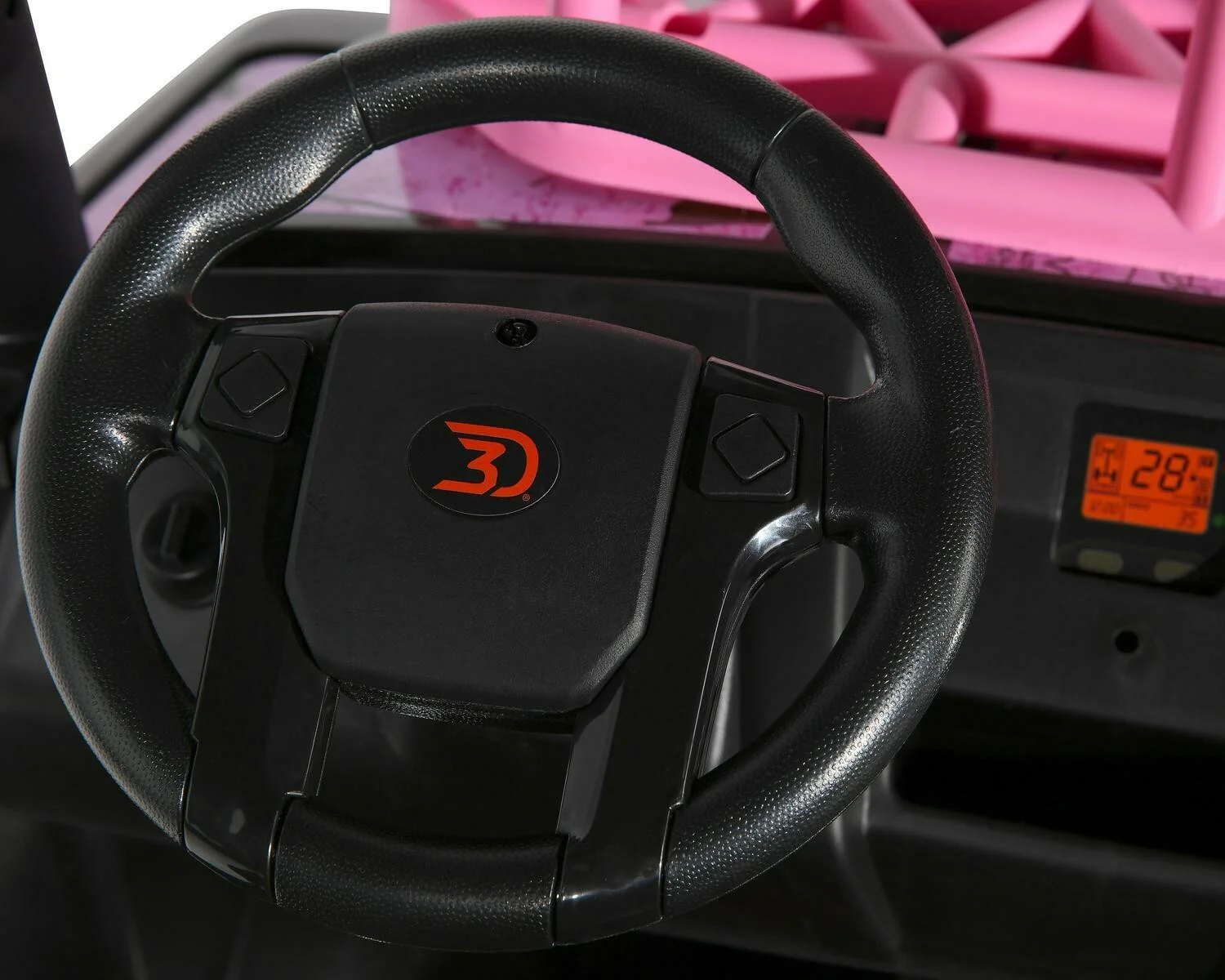 24V Pink Realtree Camo Electric UTV Ride-On - Image 3
