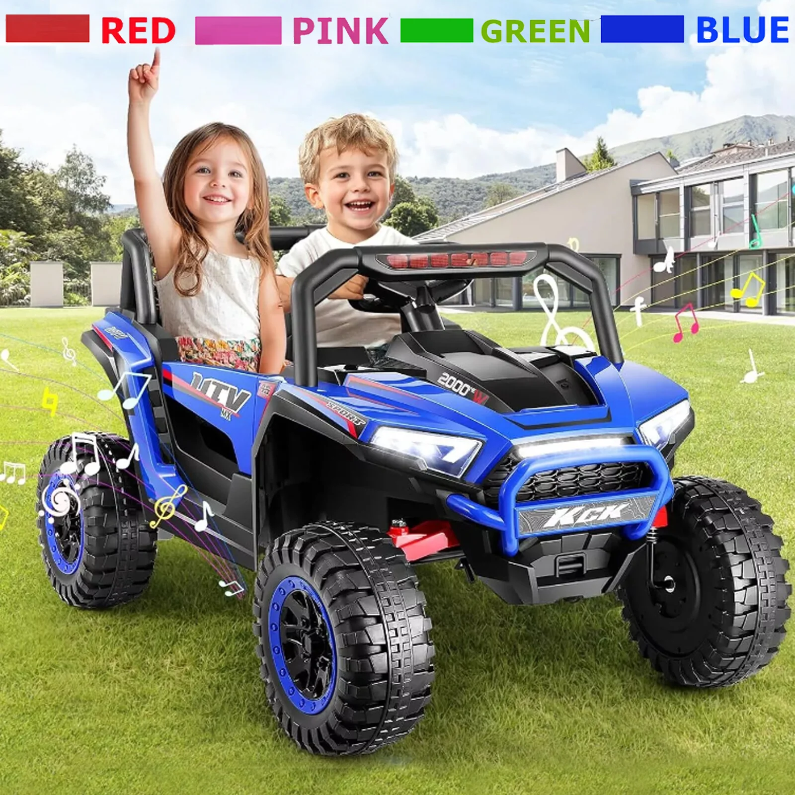 24V Electric Ride-On UTV Car for Kids with Off-Road Wheels and Remote Control - Image 2