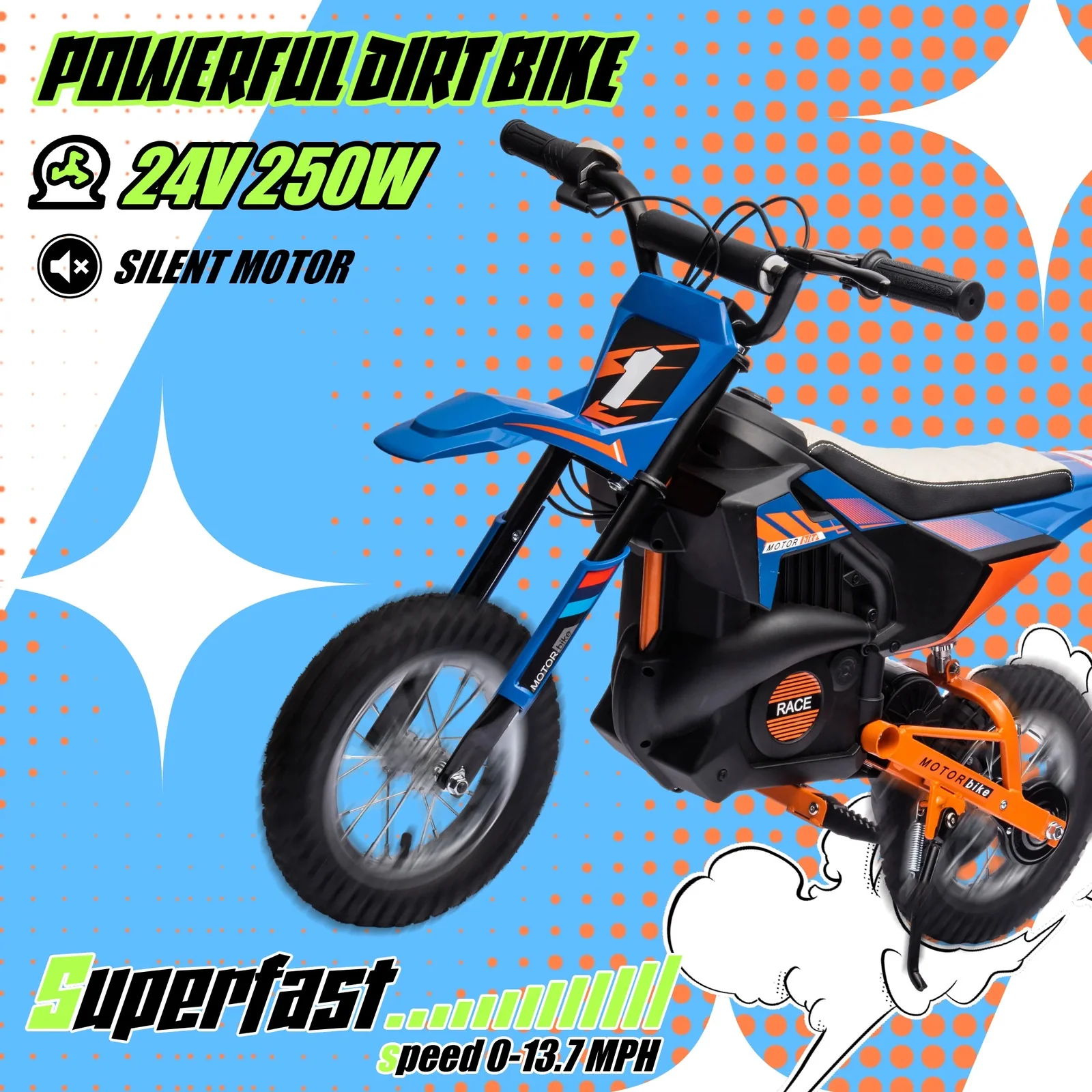 24V Electric Dirt Bike for Kids with 250W Motor - Image 5
