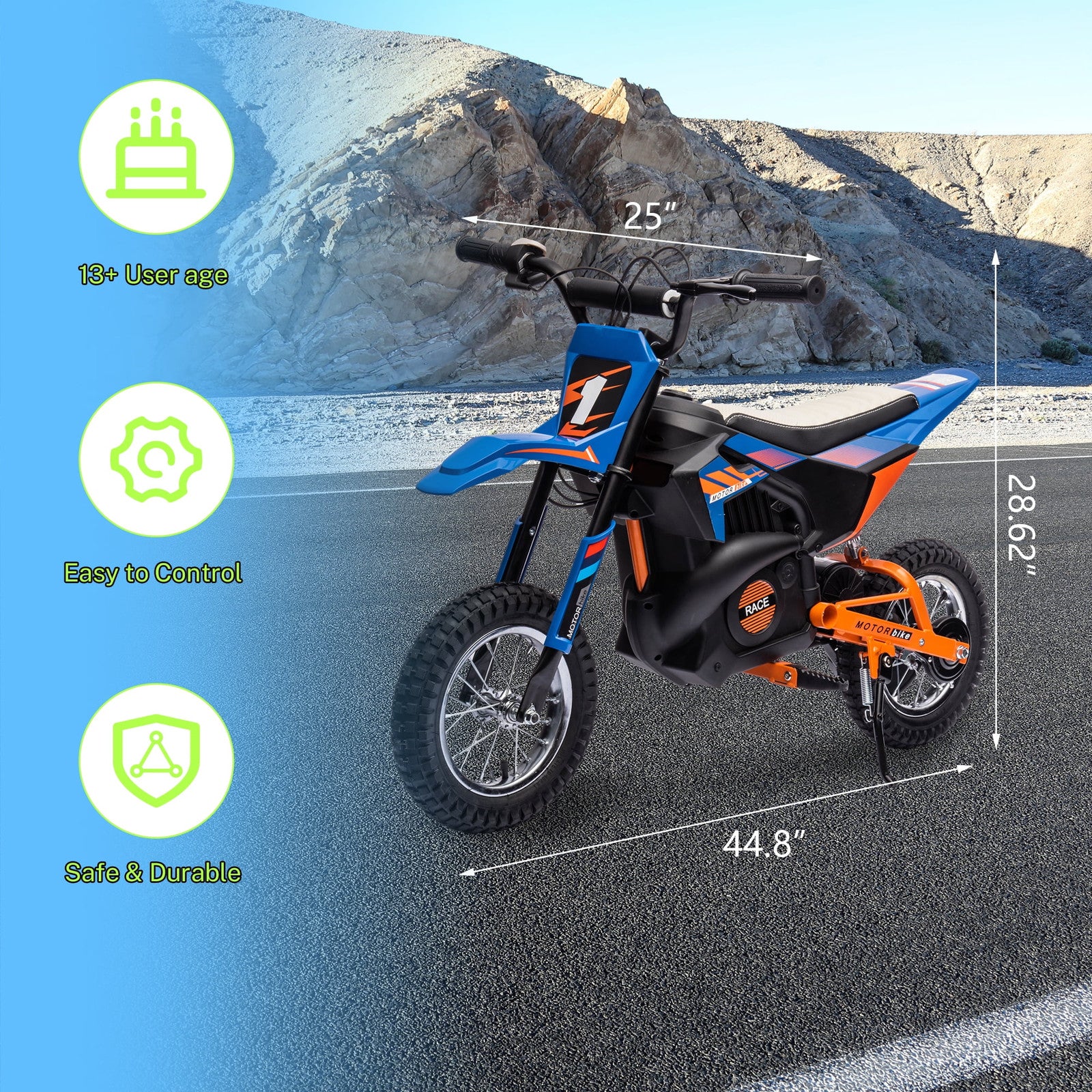 24V Electric Dirt Bike for Kids with 250W Motor - Image 7